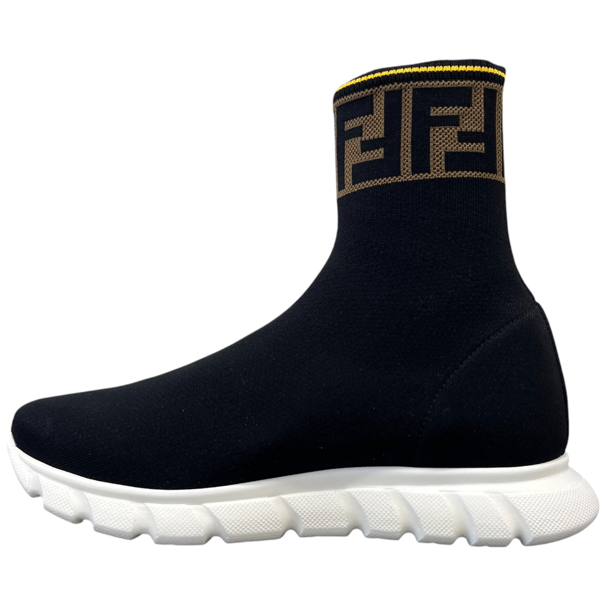 Women's Ff Monogram Sock High Trainers Black Size EU 36 / UK 3