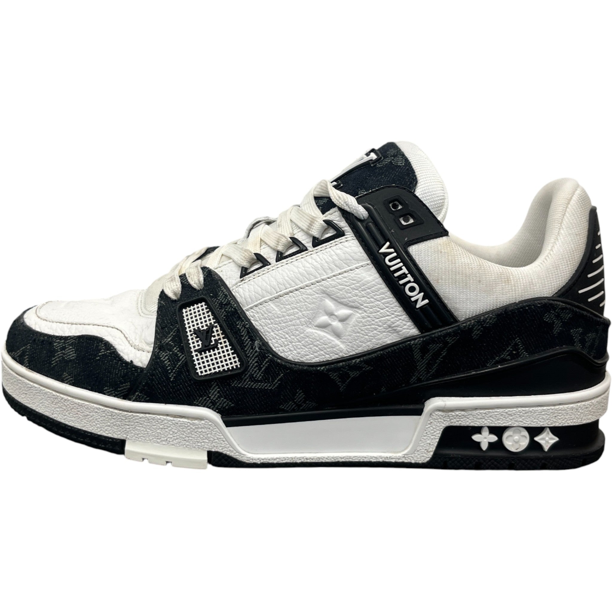 Men's Lv Denim Low Trainers Black Size EU 40.5 / UK 6.5