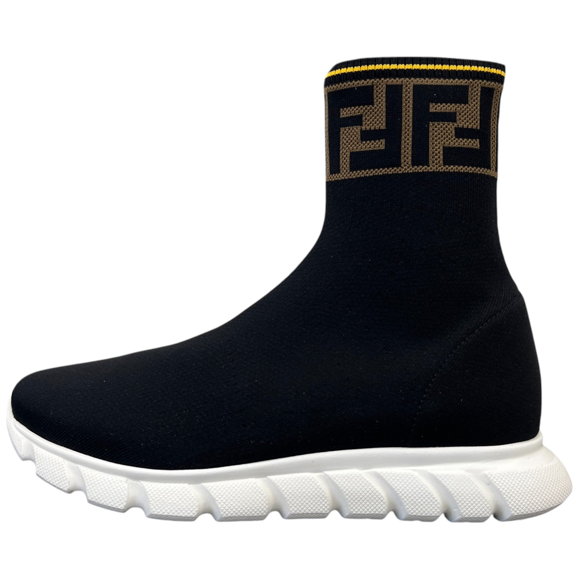 Women's Ff Monogram Sock High Trainers Black Size EU 36 / UK 3