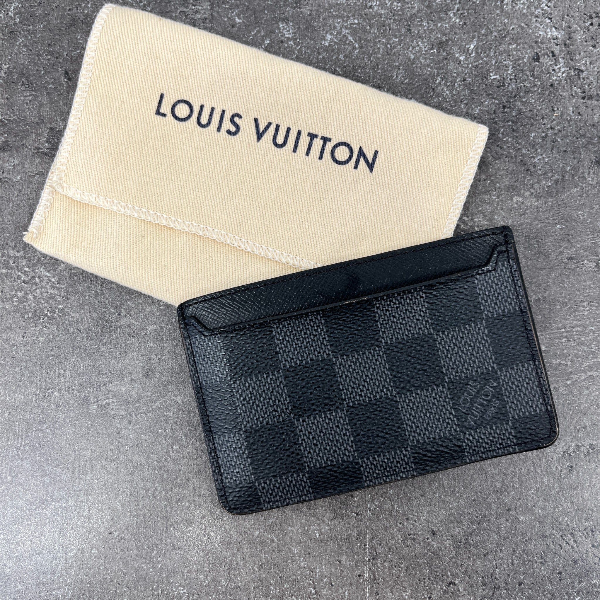 Men's Neo Portes Damier Graphite Card Holder Black