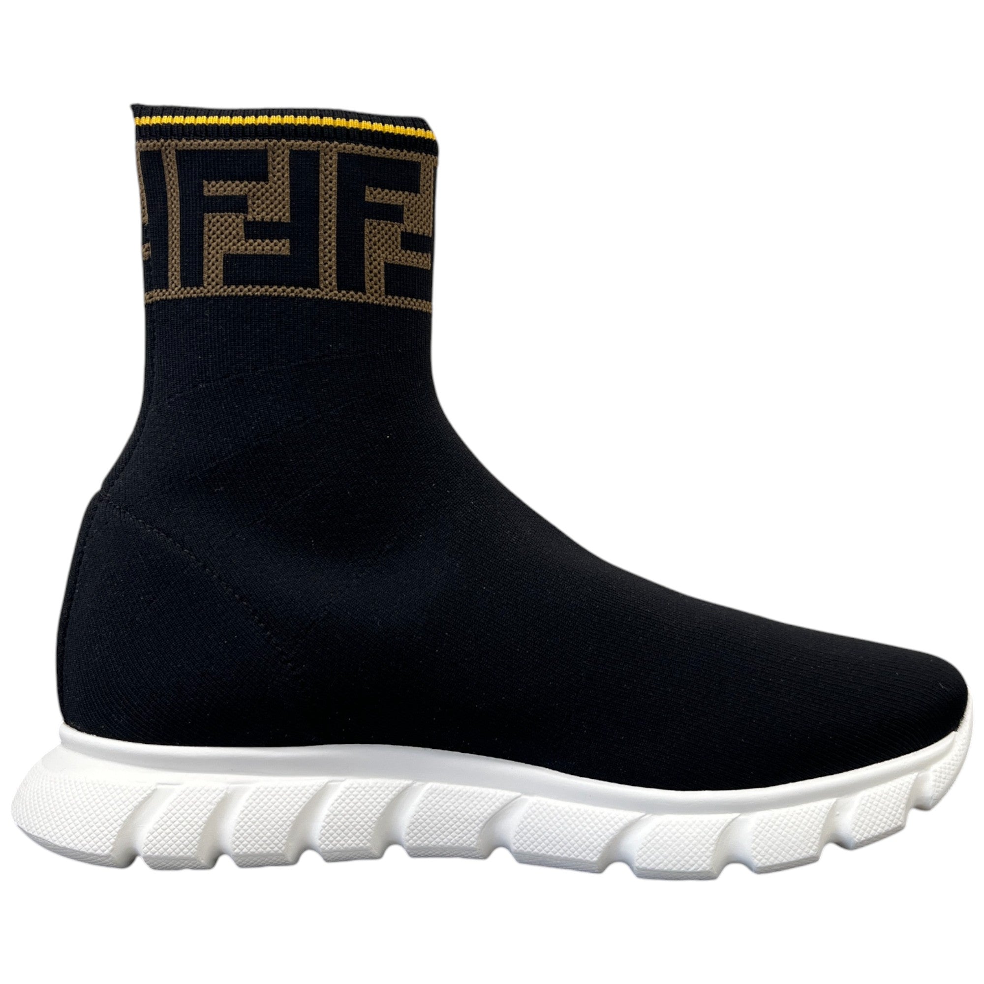 Women's Ff Monogram Sock High Trainers Black Size EU 36 / UK 3