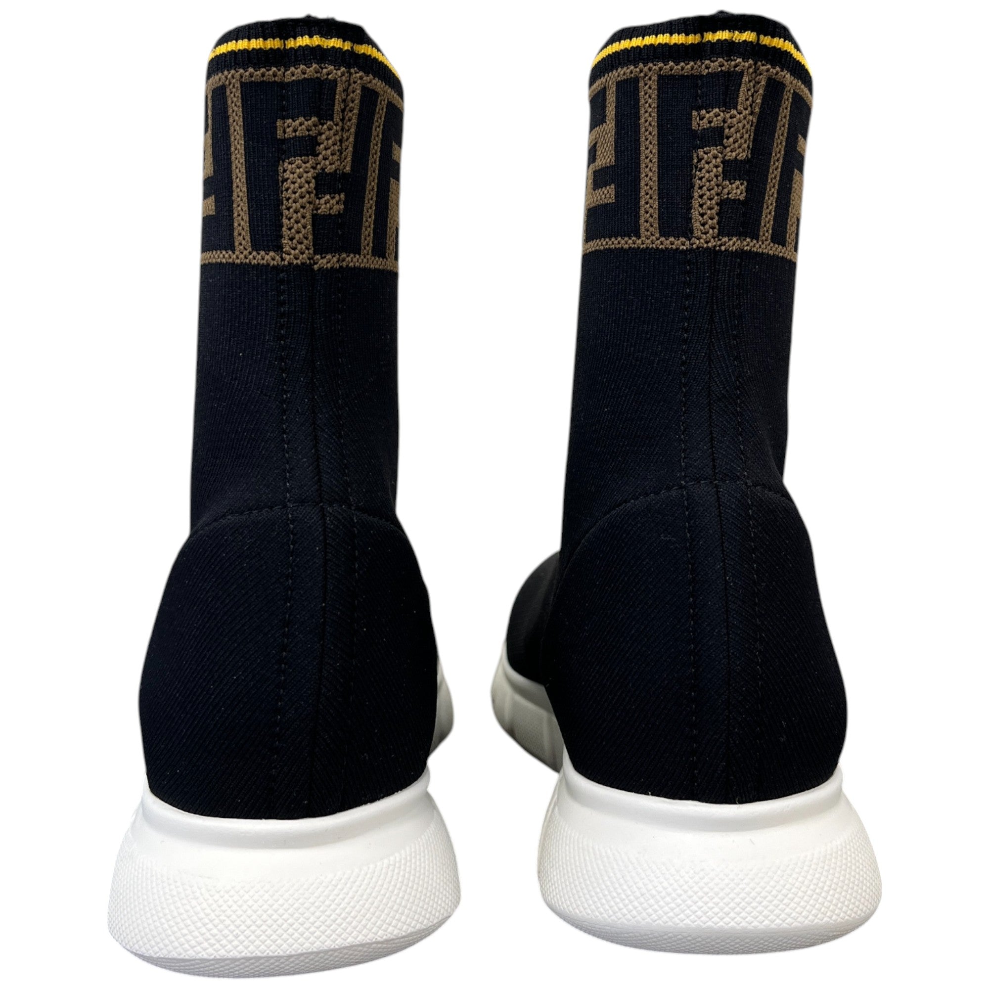 Women's Ff Monogram Sock High Trainers Black Size EU 36 / UK 3