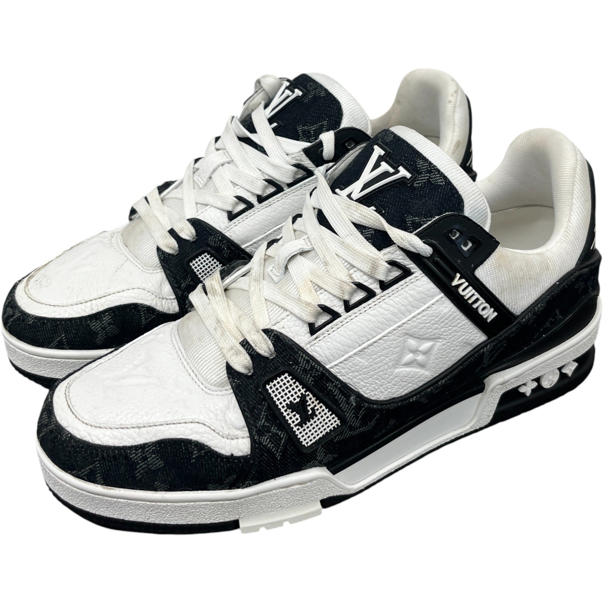 Men's Lv Denim Low Trainers Black Size EU 40.5 / UK 6.5