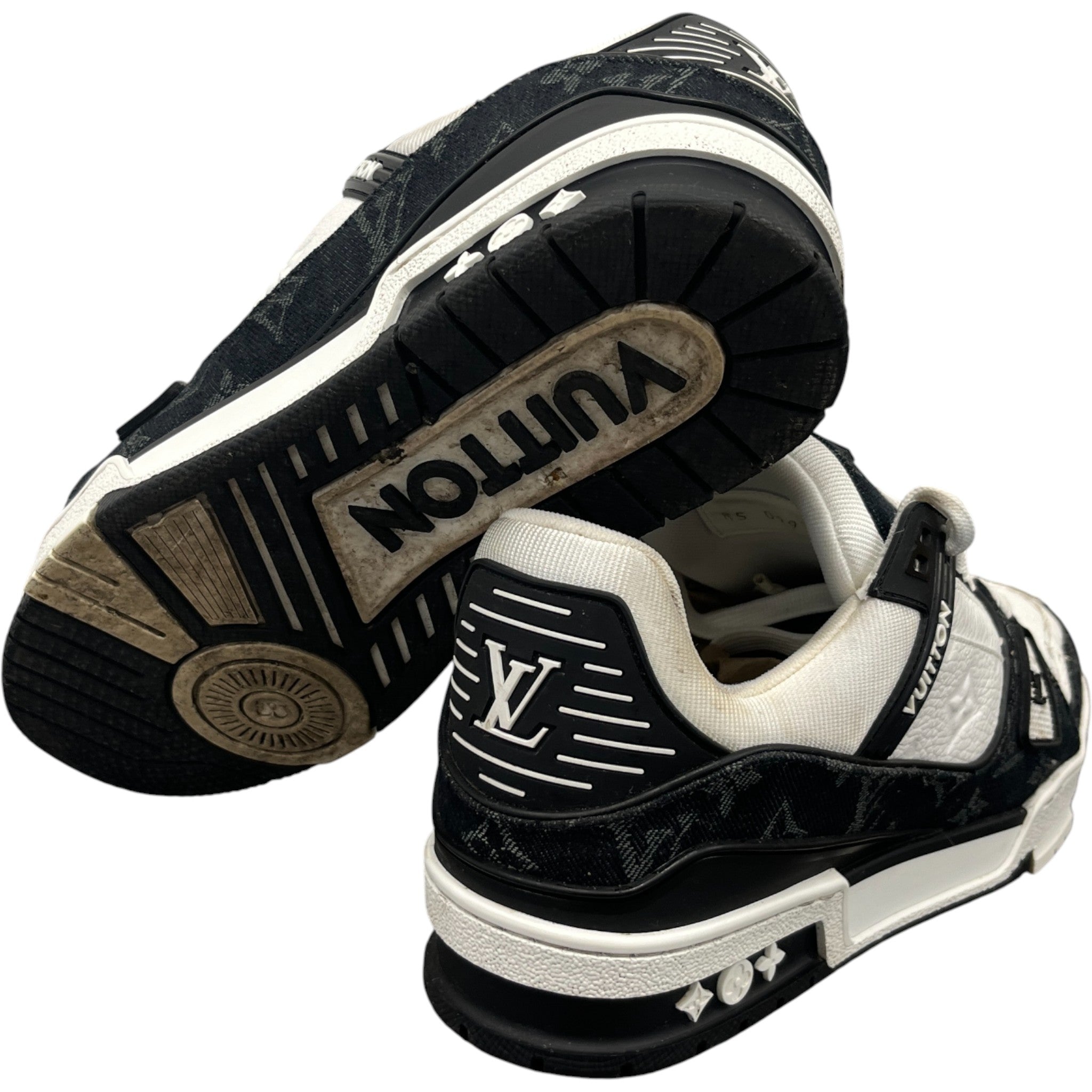 Men's Lv Denim Low Trainers Black Size EU 40.5 / UK 6.5