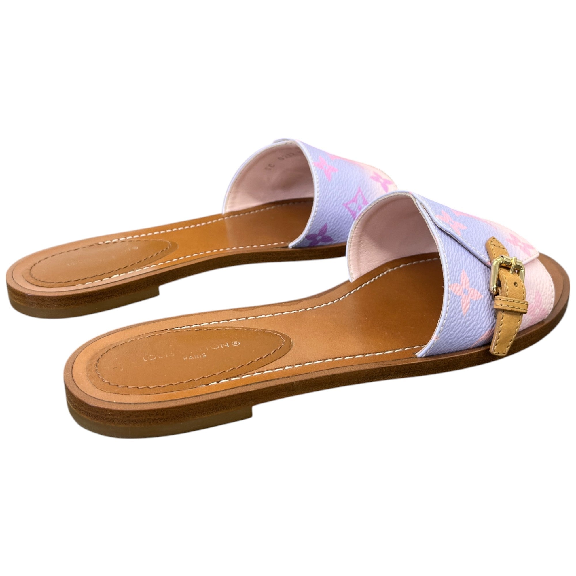 Women's Monogram In The City Flat Mules Brown Size EU 36 / UK 3