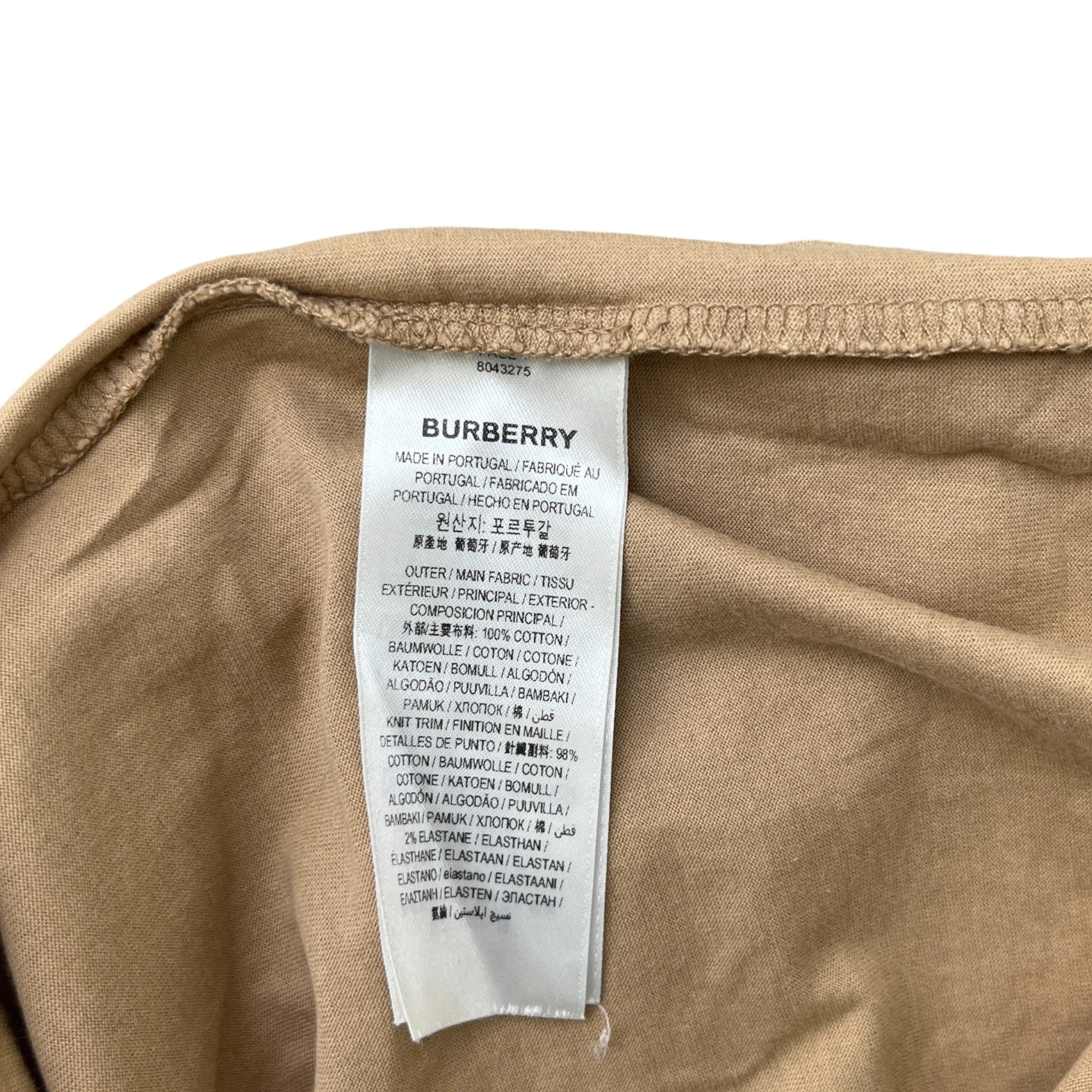 Men's Abel Coordinates Logo T-Shirt Beige Size XS