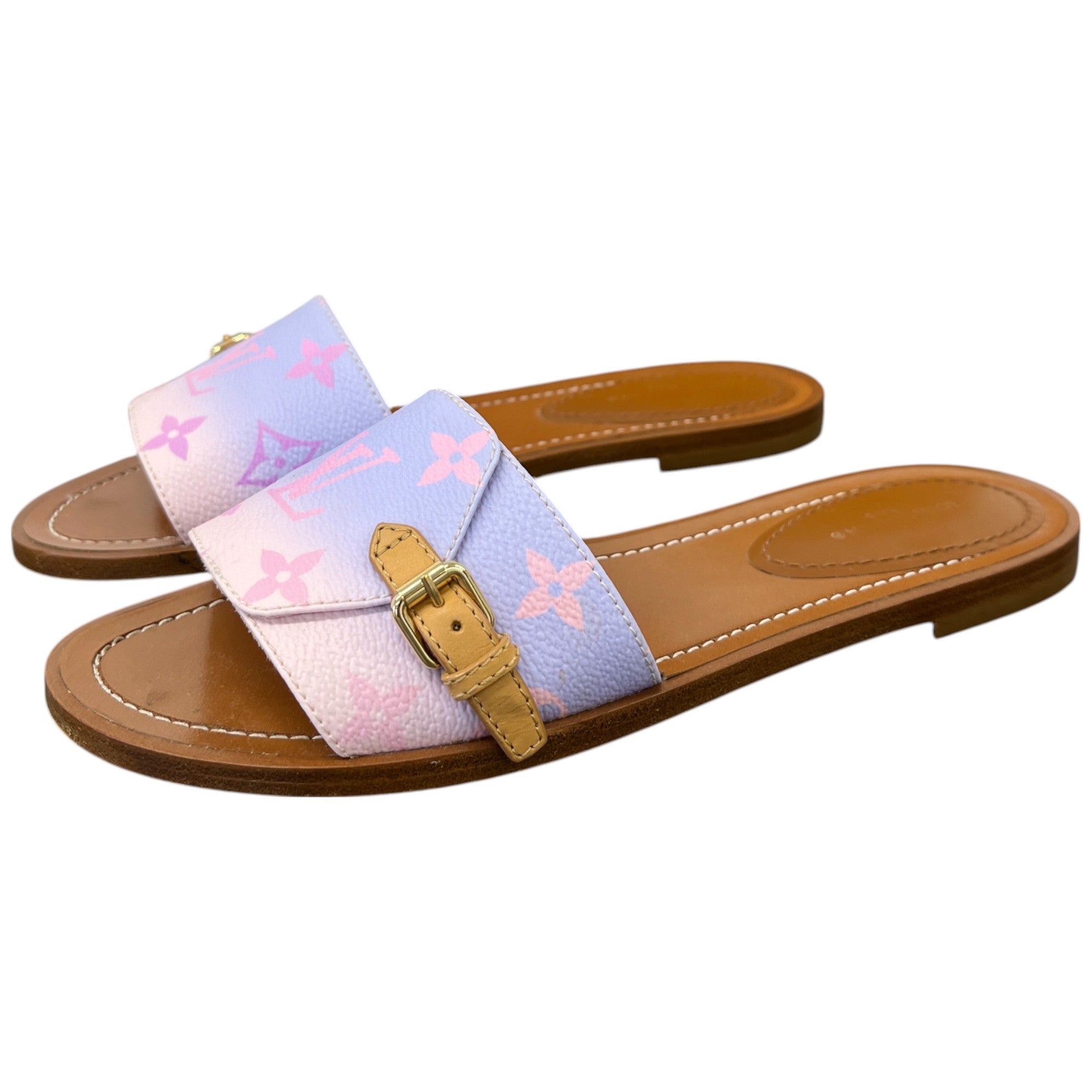 Women's Monogram In The City Flat Mules Brown Size EU 36 / UK 3