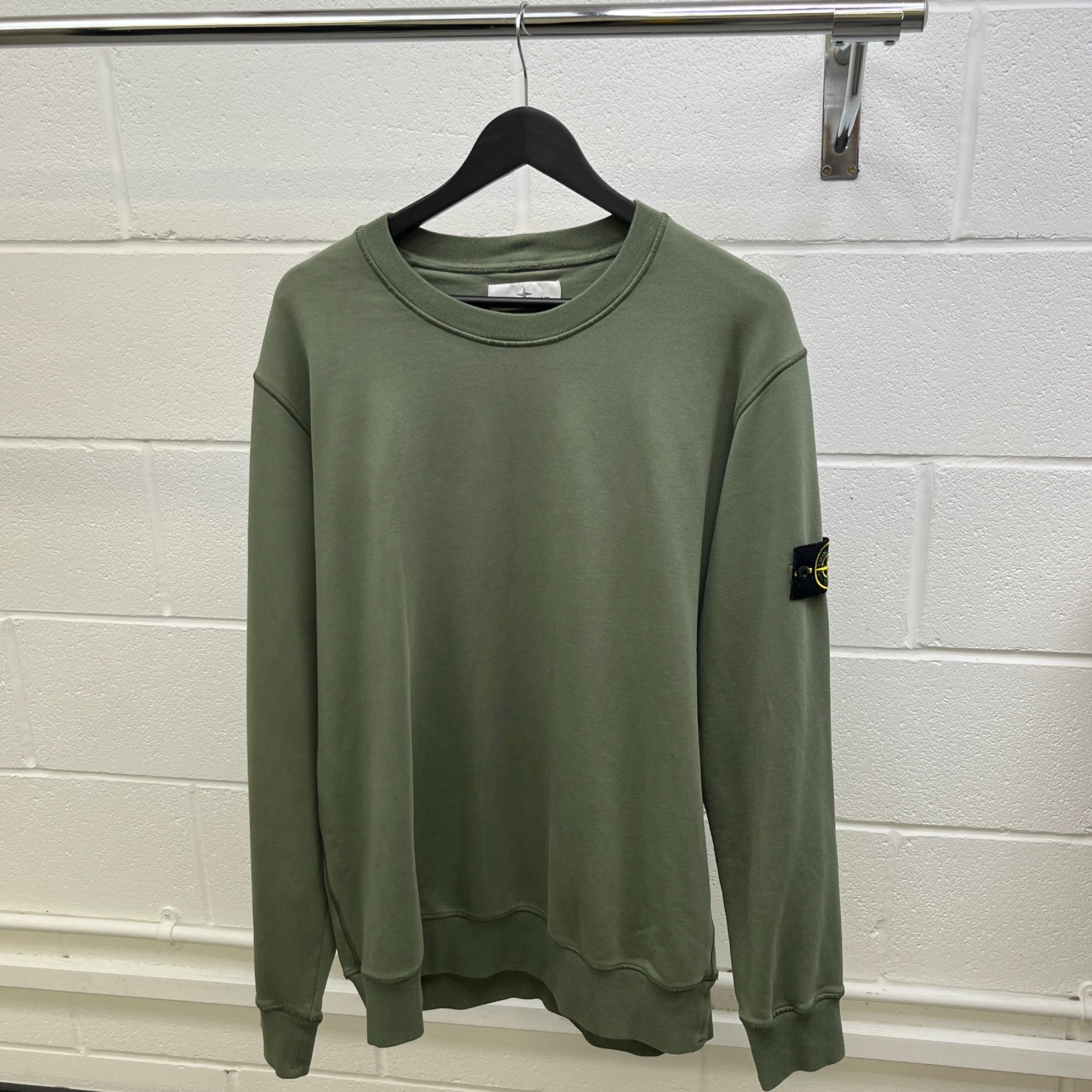 Men's Applique Logo Jumper Khaki Size XXL