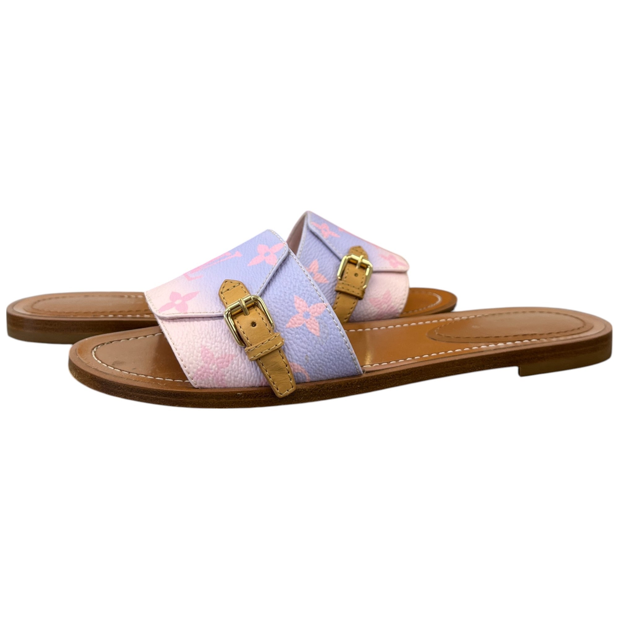 Women's Monogram In The City Flat Mules Brown Size EU 36 / UK 3