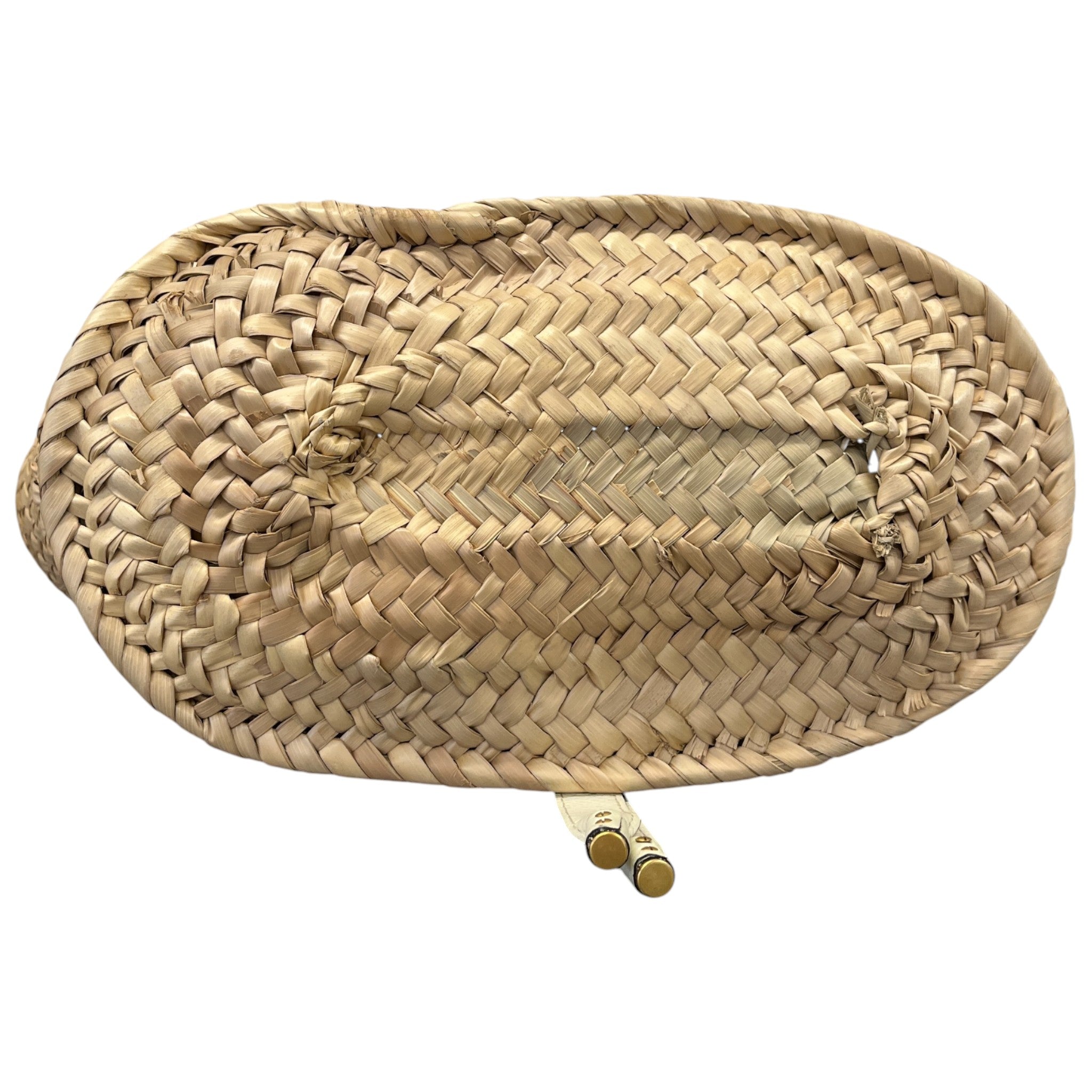 Women's Medium Raffia Marcie Basket Bag Cream