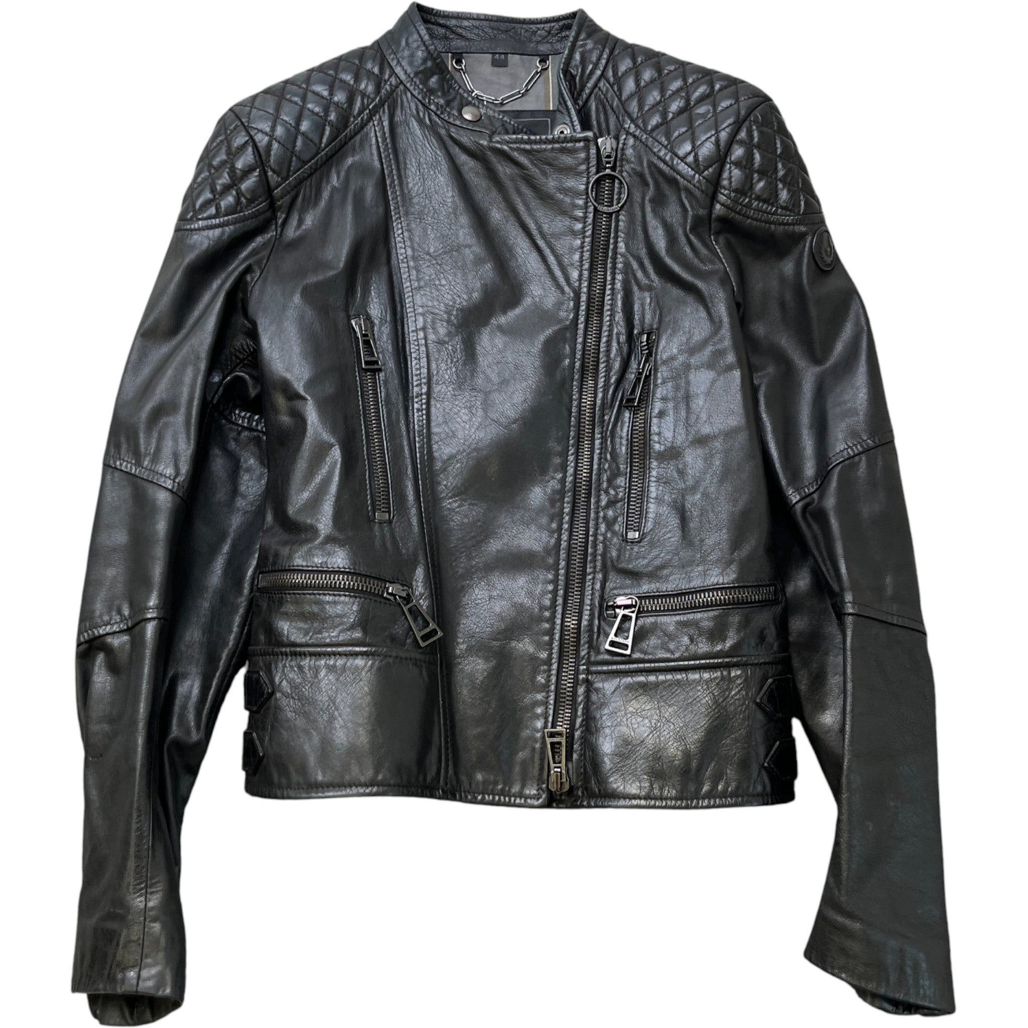 Women's Moto Biker Jacket Black Size 44 / UK 12