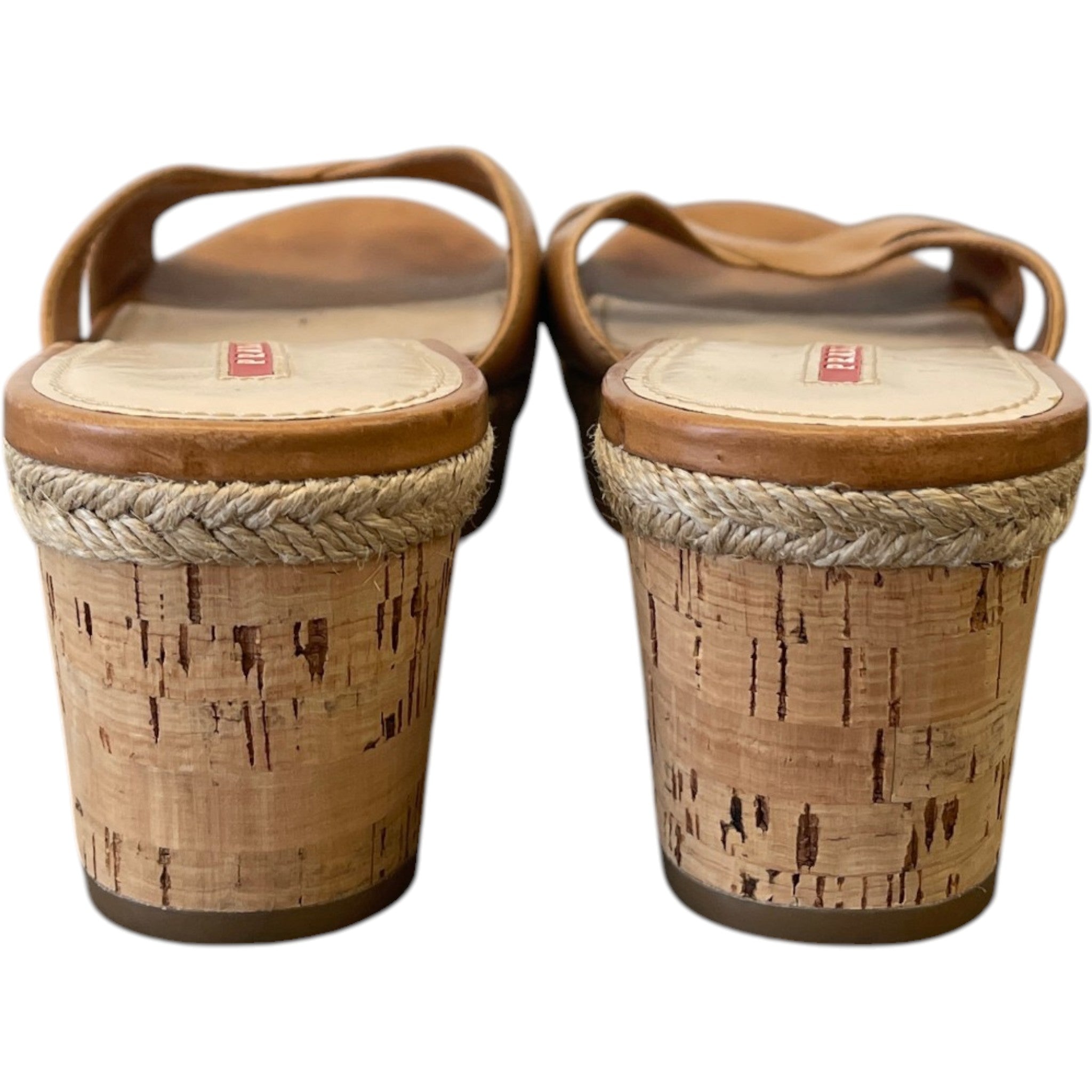 Women's Wedge Slides Sandals Beige Size EU 39.5 / UK 6.5