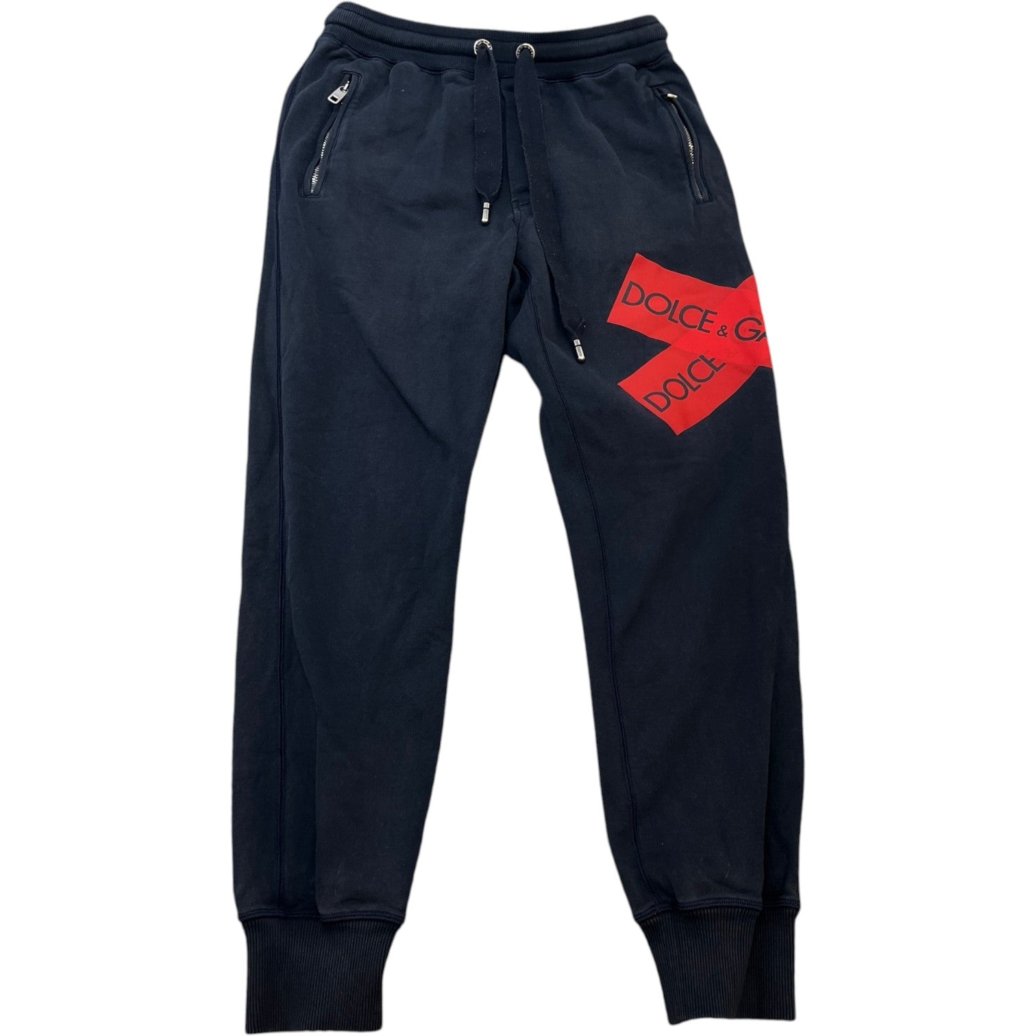 Men's Tape Logo Joggers Navy Size IT 44 / UK 28