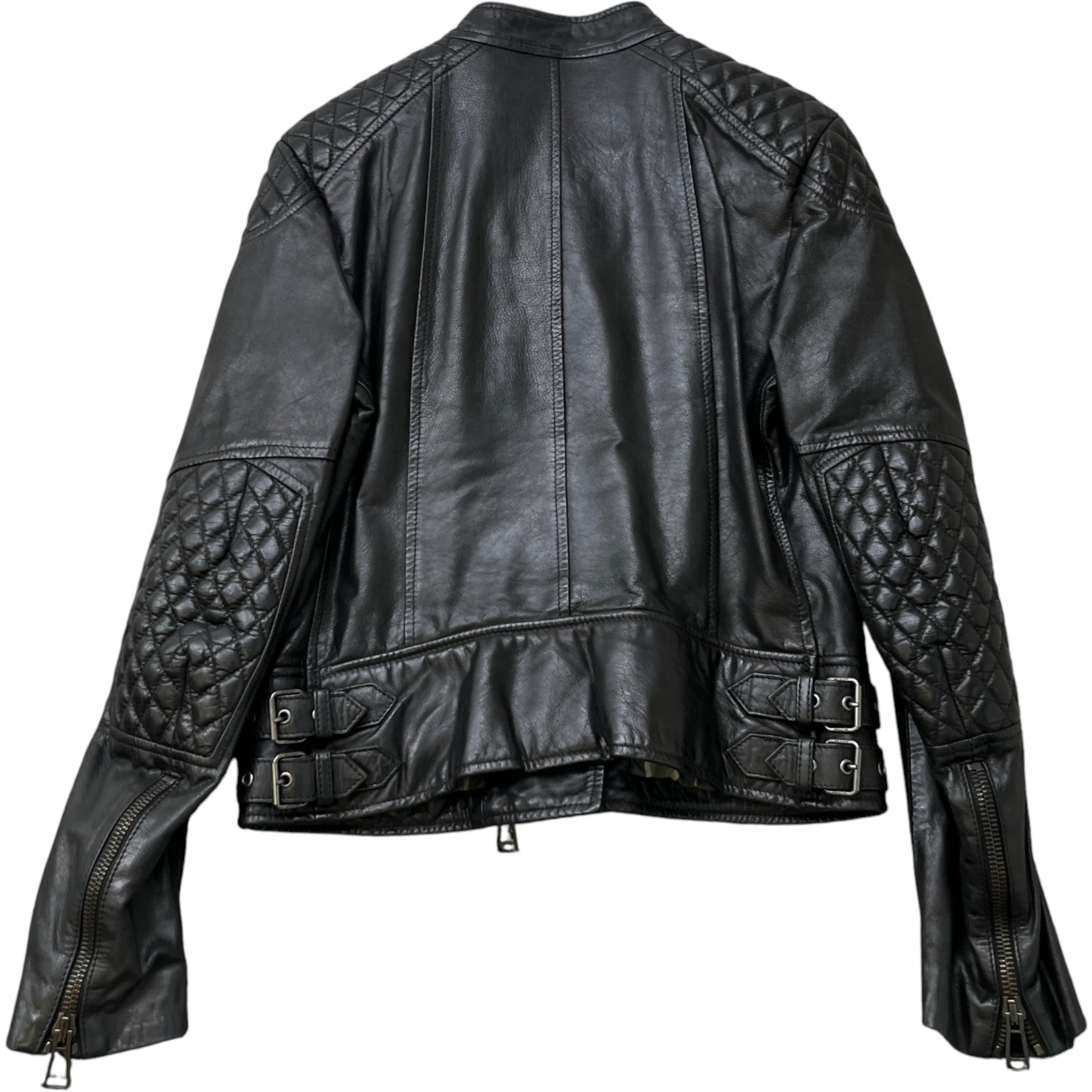 Women's Moto Biker Jacket Black Size 44 / UK 12