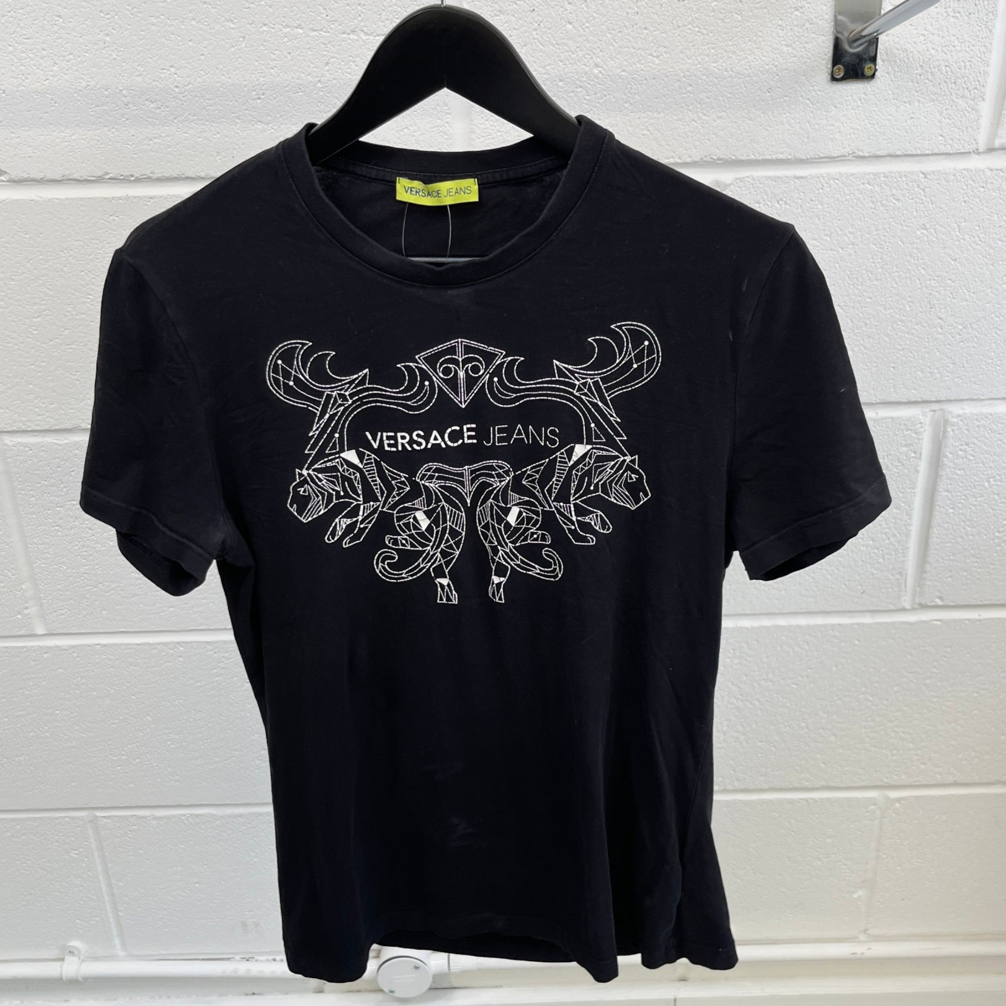 Men's Logo Print T-Shirt Black Size M