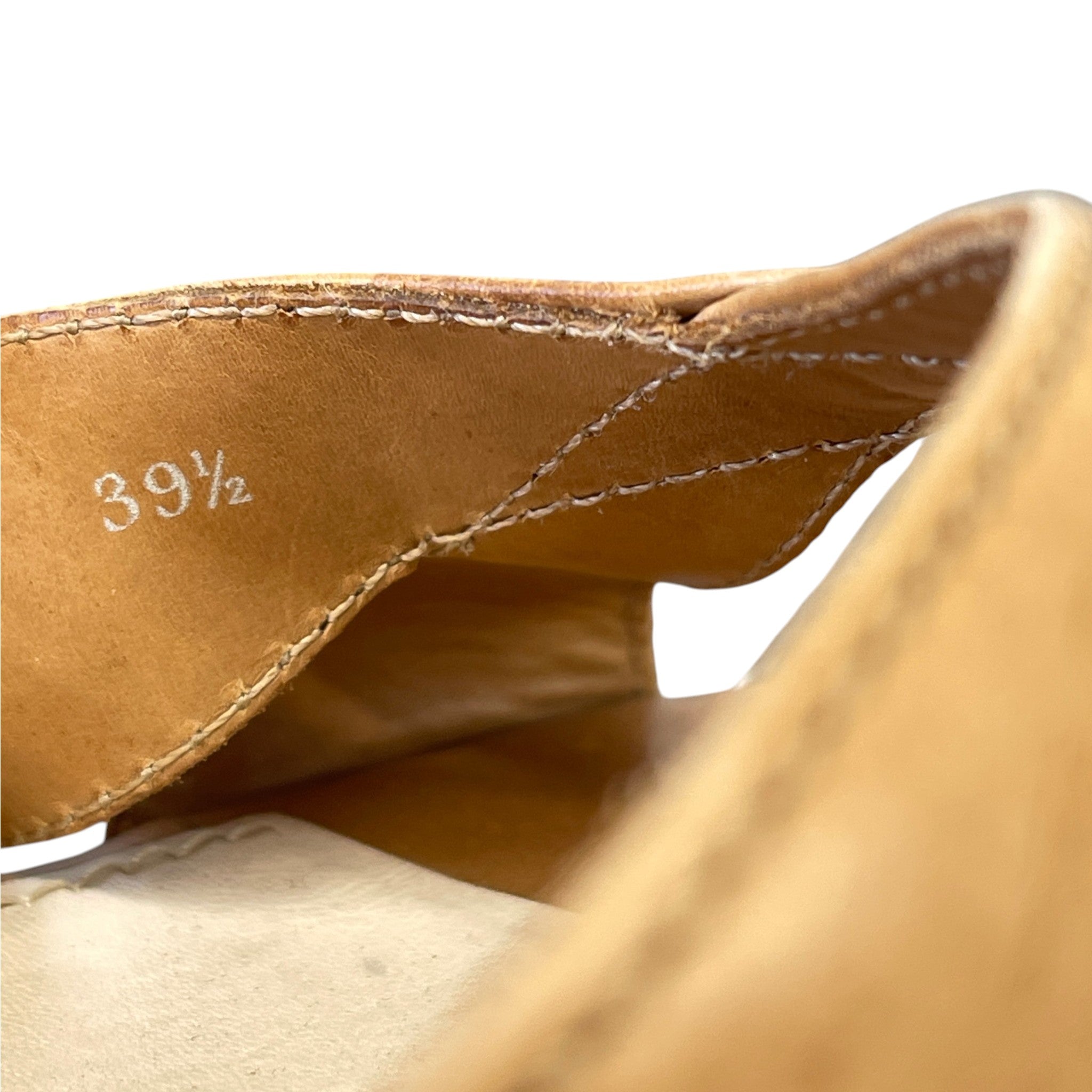 Women's Wedge Slides Sandals Beige Size EU 39.5 / UK 6.5