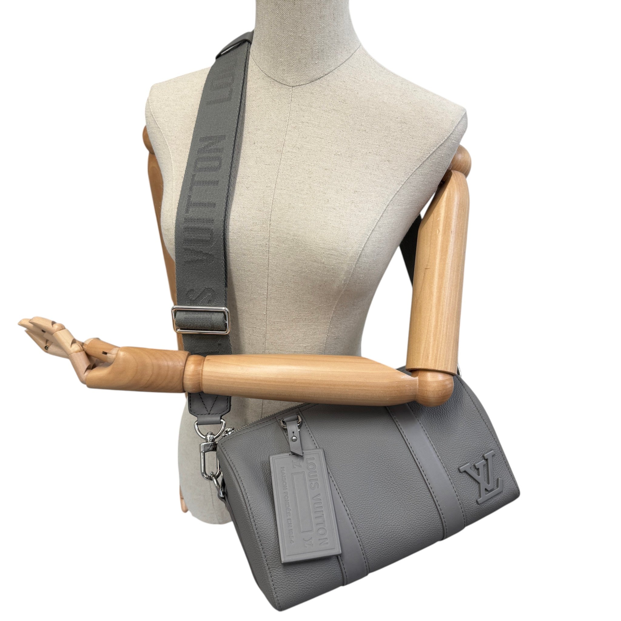 Men's Aerogram City Keepall Crossbody Bag Grey