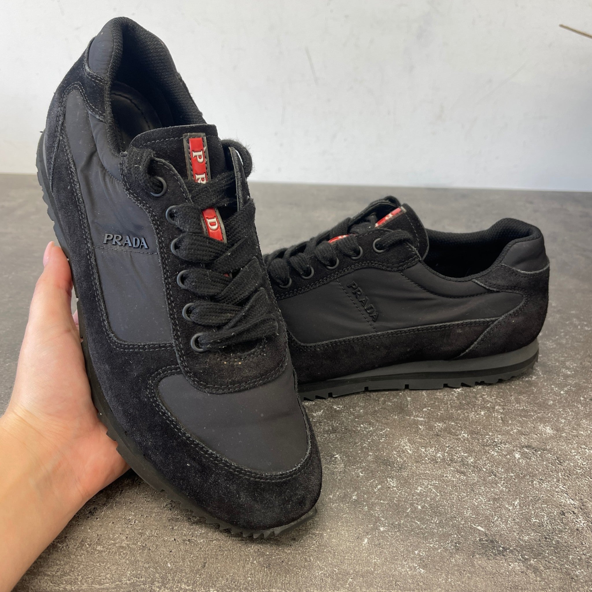 Men's Linear Rosa Low Trainers Black Size EU 40.5 / UK 6.5