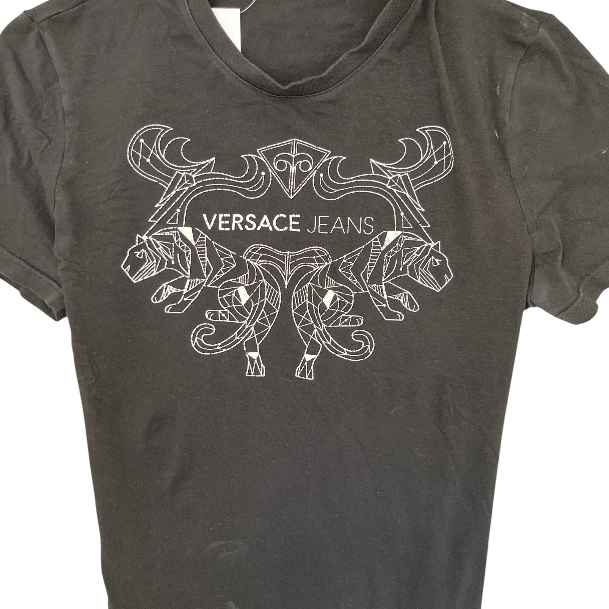 Men's Logo Print T-Shirt Black Size M