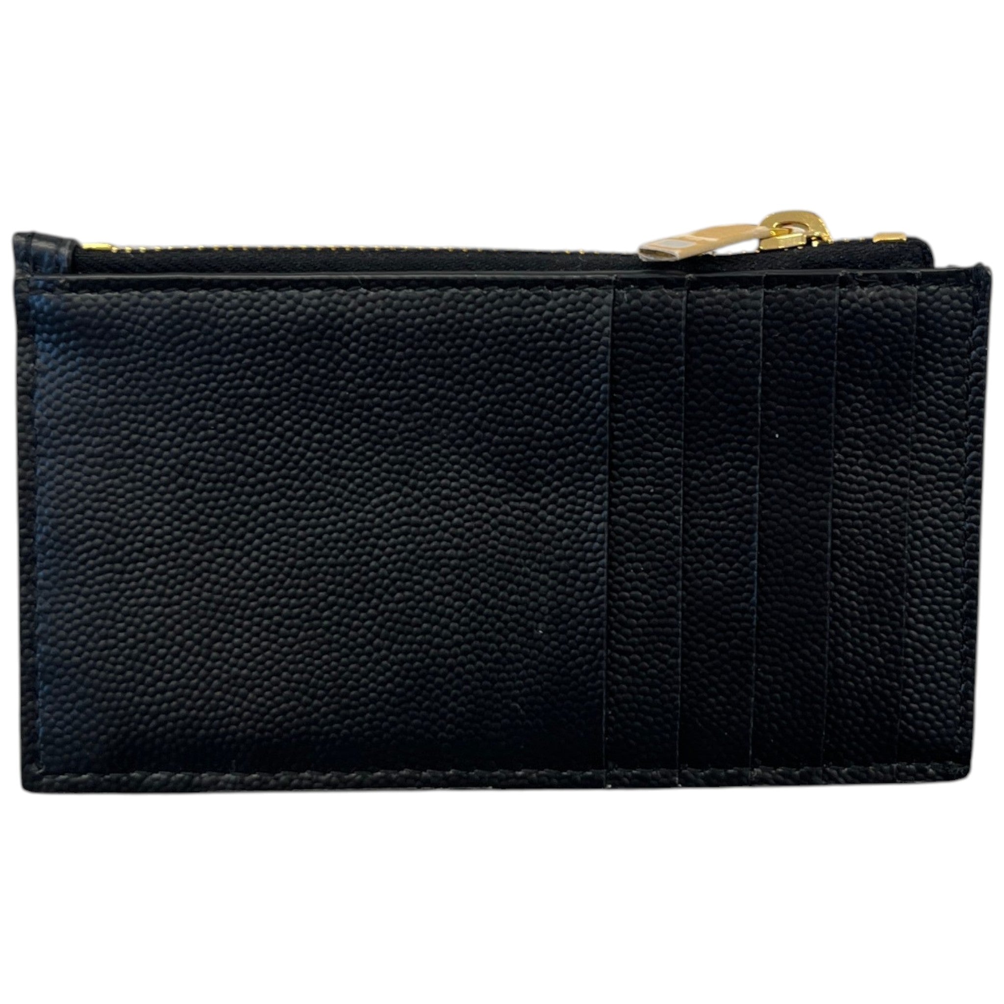 Women's Cassandre Matelassé Zipped Card Holder Black