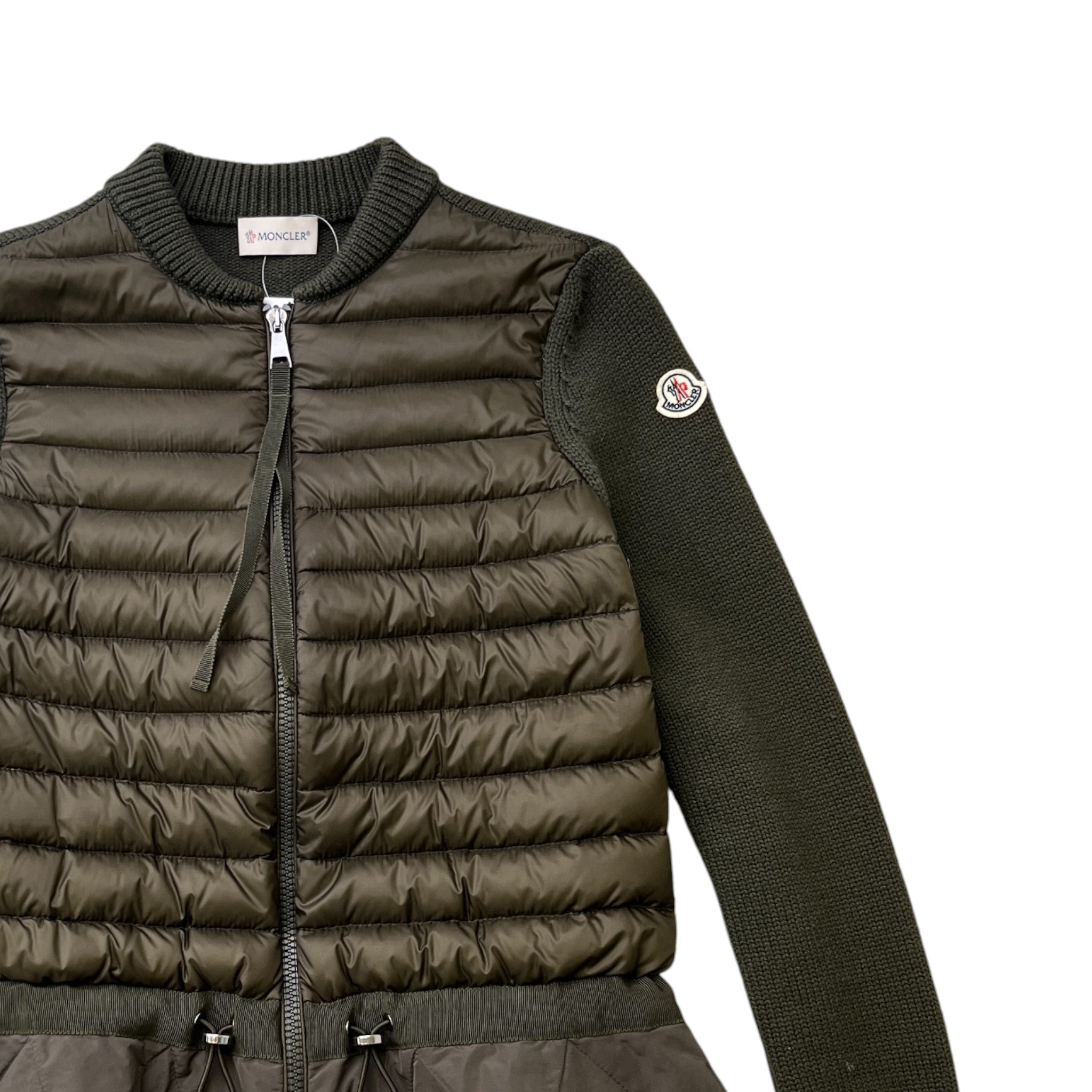 Women's Maglione Tricot Cardigan Khaki Size XS