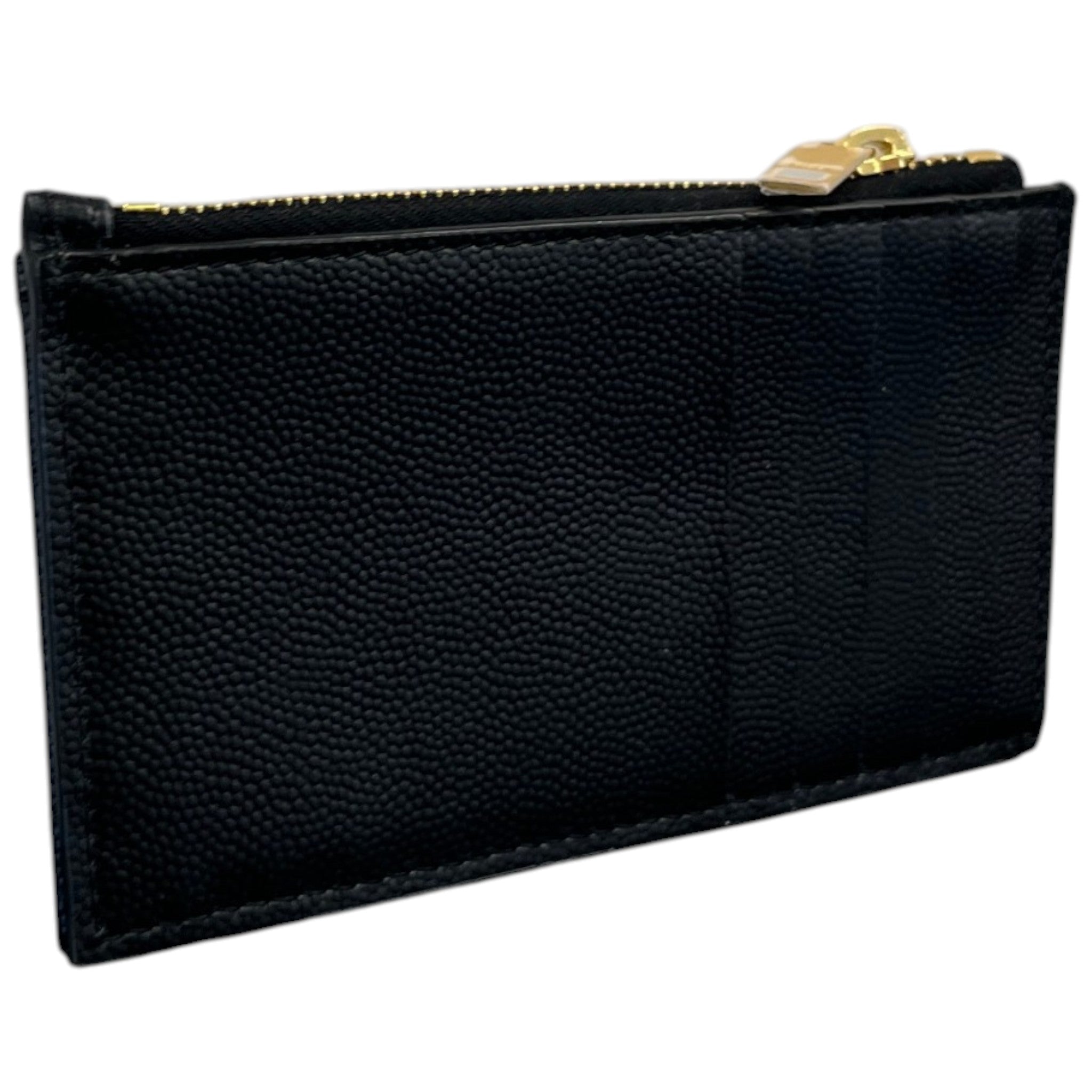 Women's Cassandre Matelassé Zipped Card Holder Black