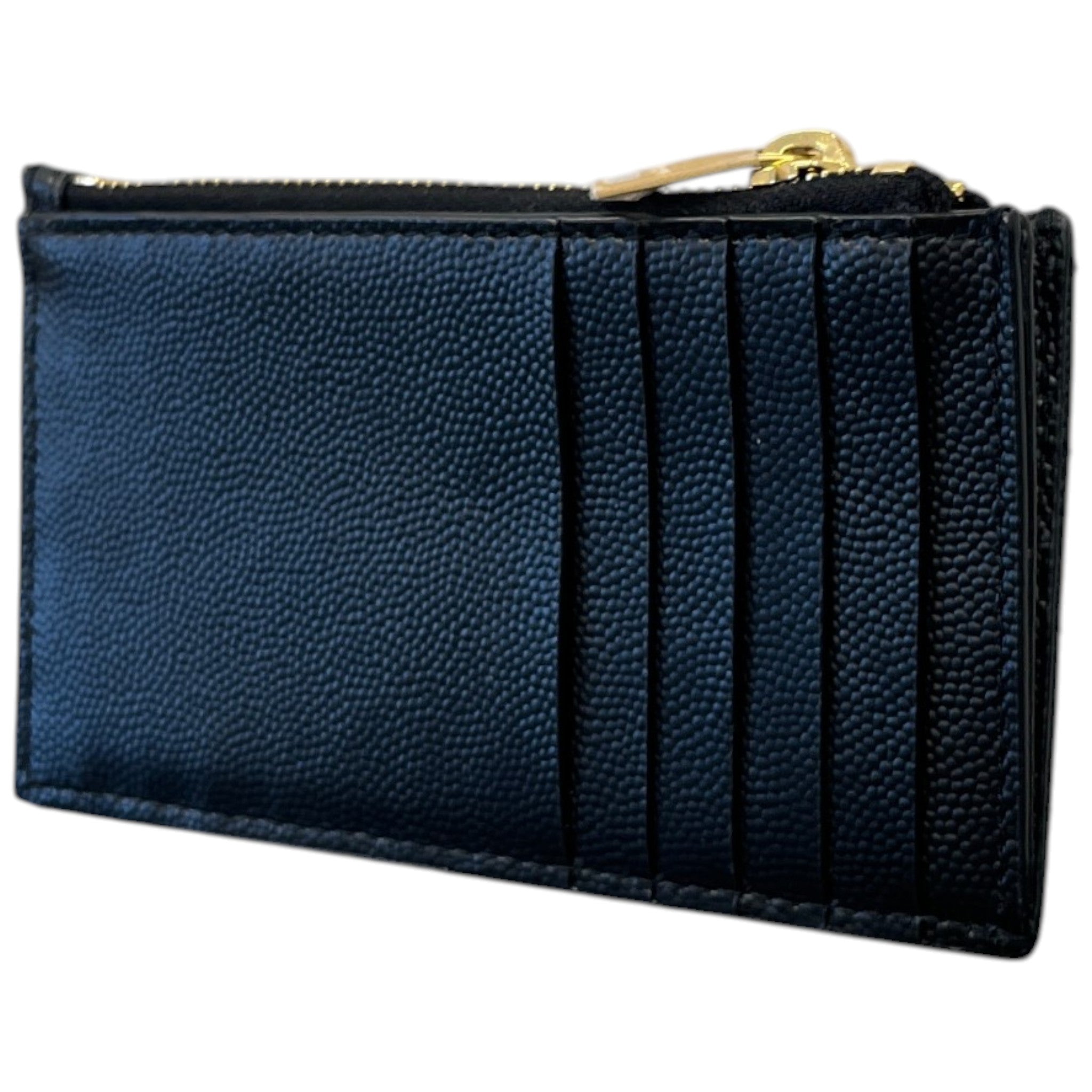 Women's Cassandre Matelassé Zipped Card Holder Black