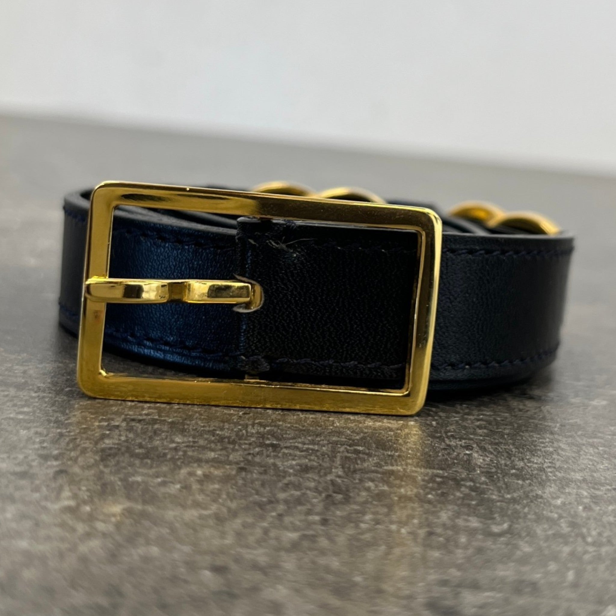 Women's Cc Logo Belt Black Size 65cm / UK 2