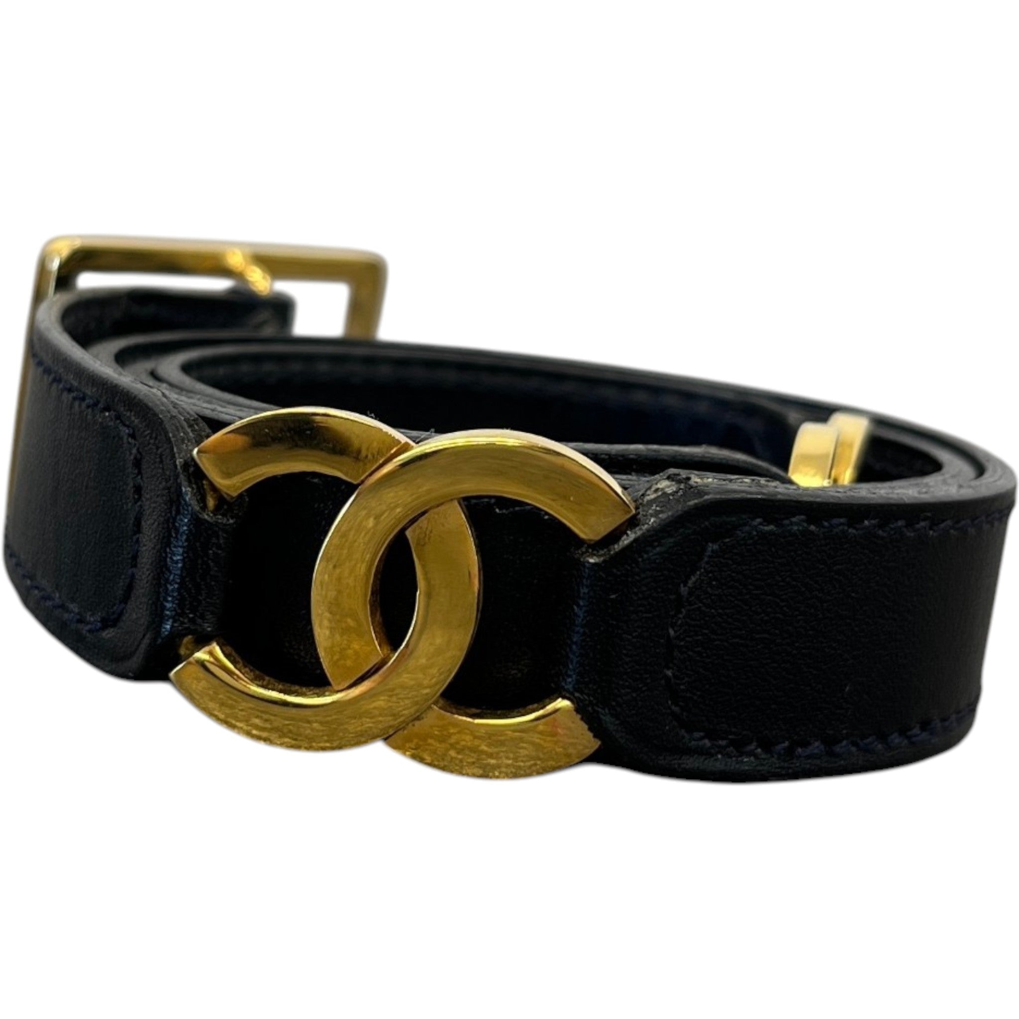 Women's Cc Logo Belt Black Size 65cm / UK 2