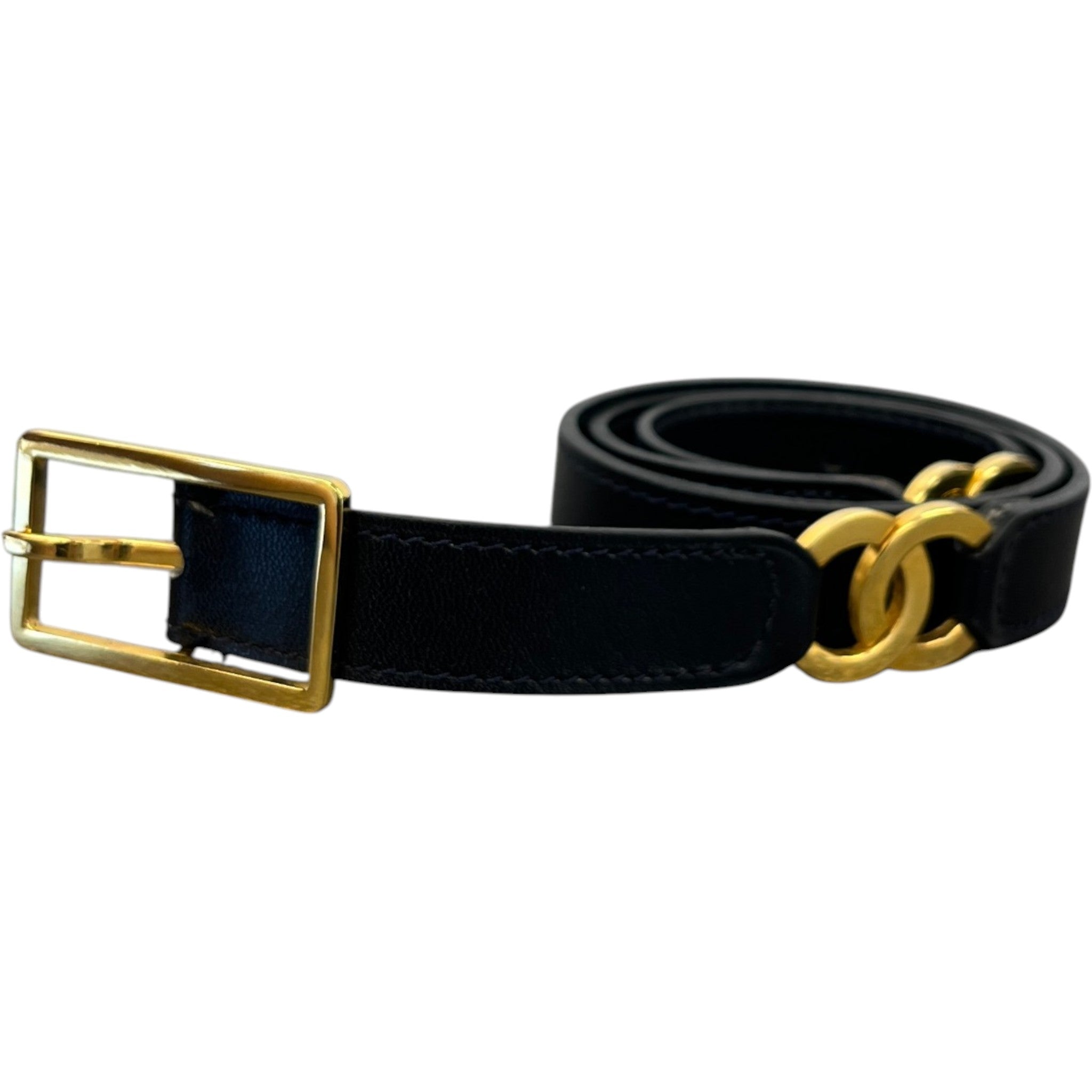 Women's Cc Logo Belt Black Size 65cm / UK 2