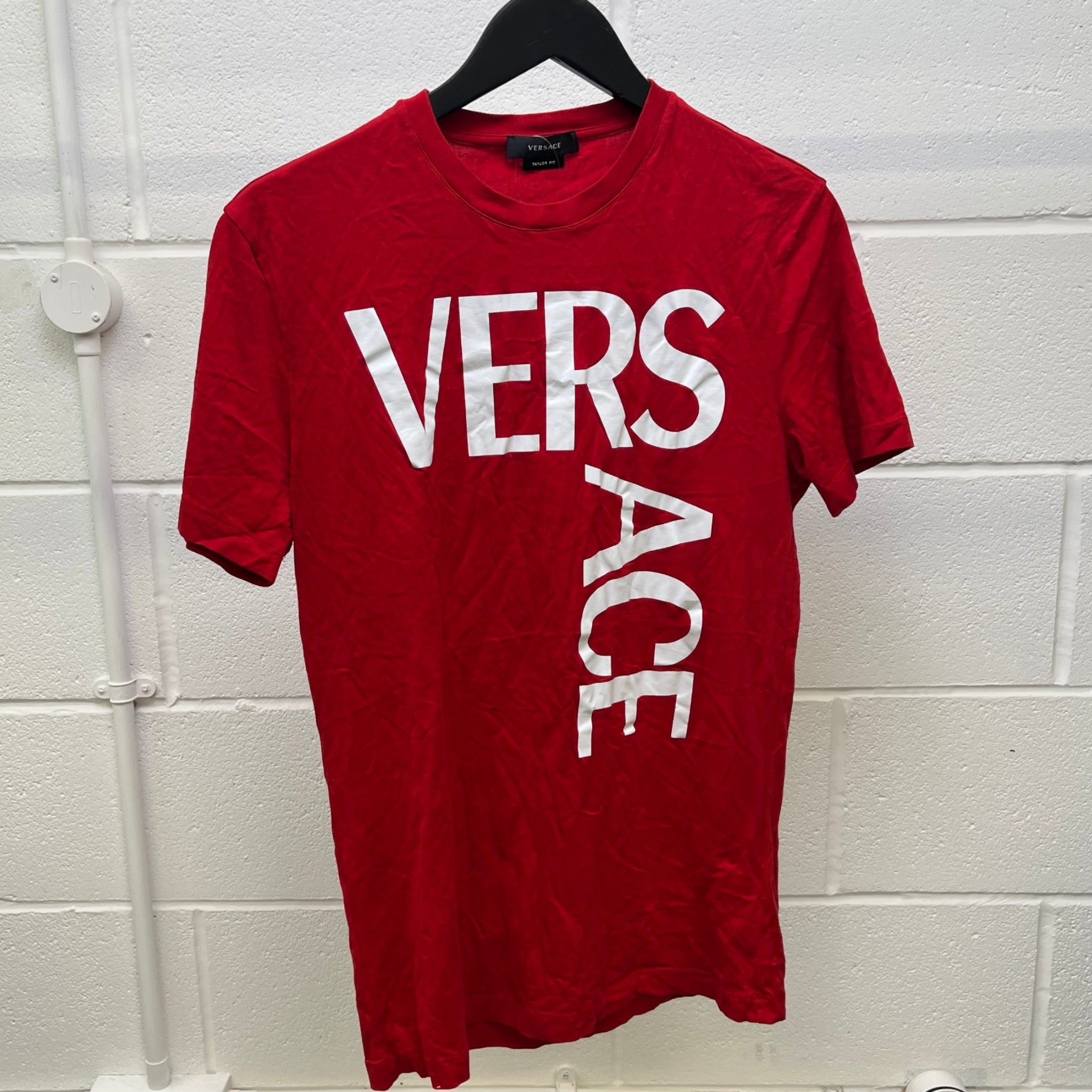 Men's Logo Print T-Shirt Red Size M