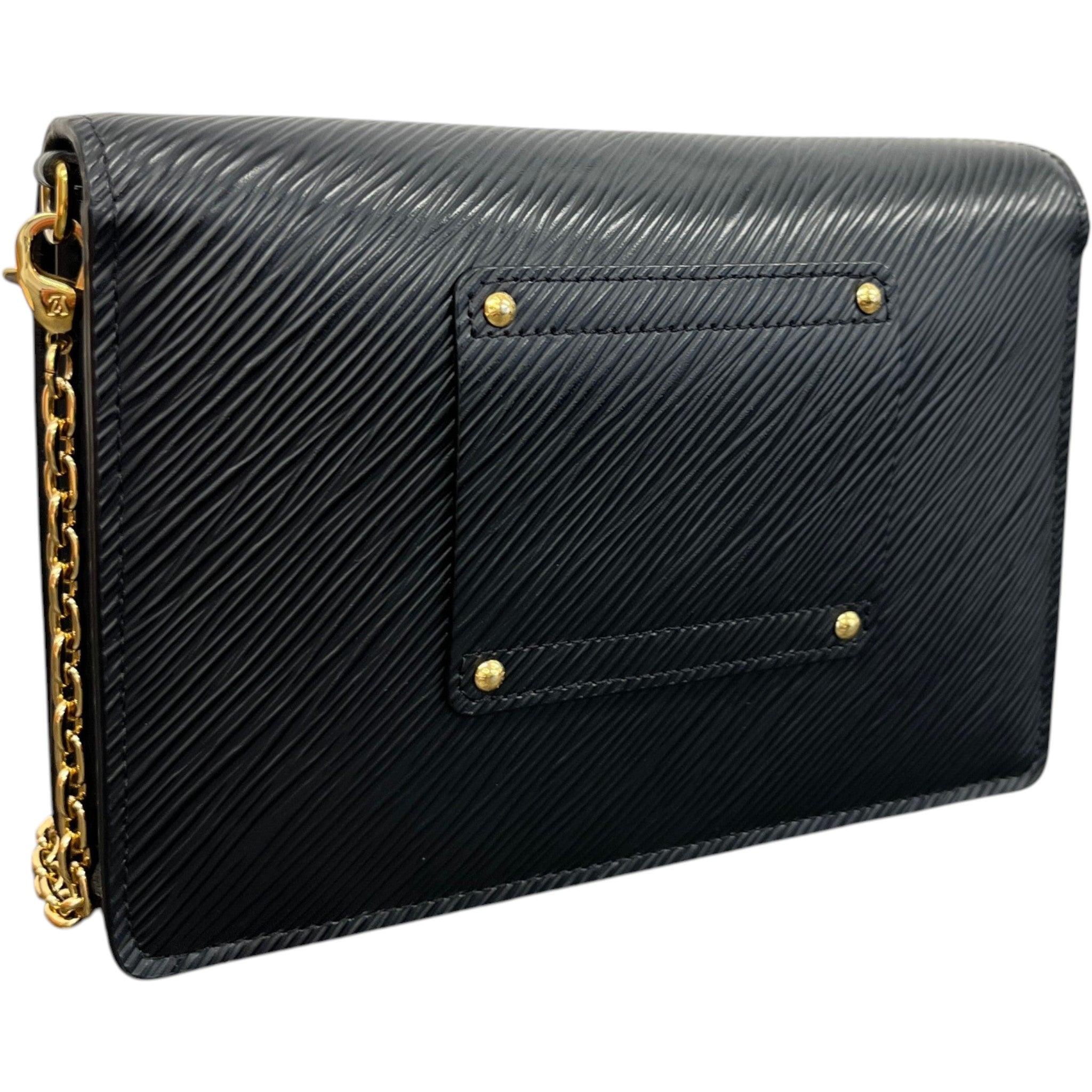 Women's Lv Twist Chain Wallet Bag Black