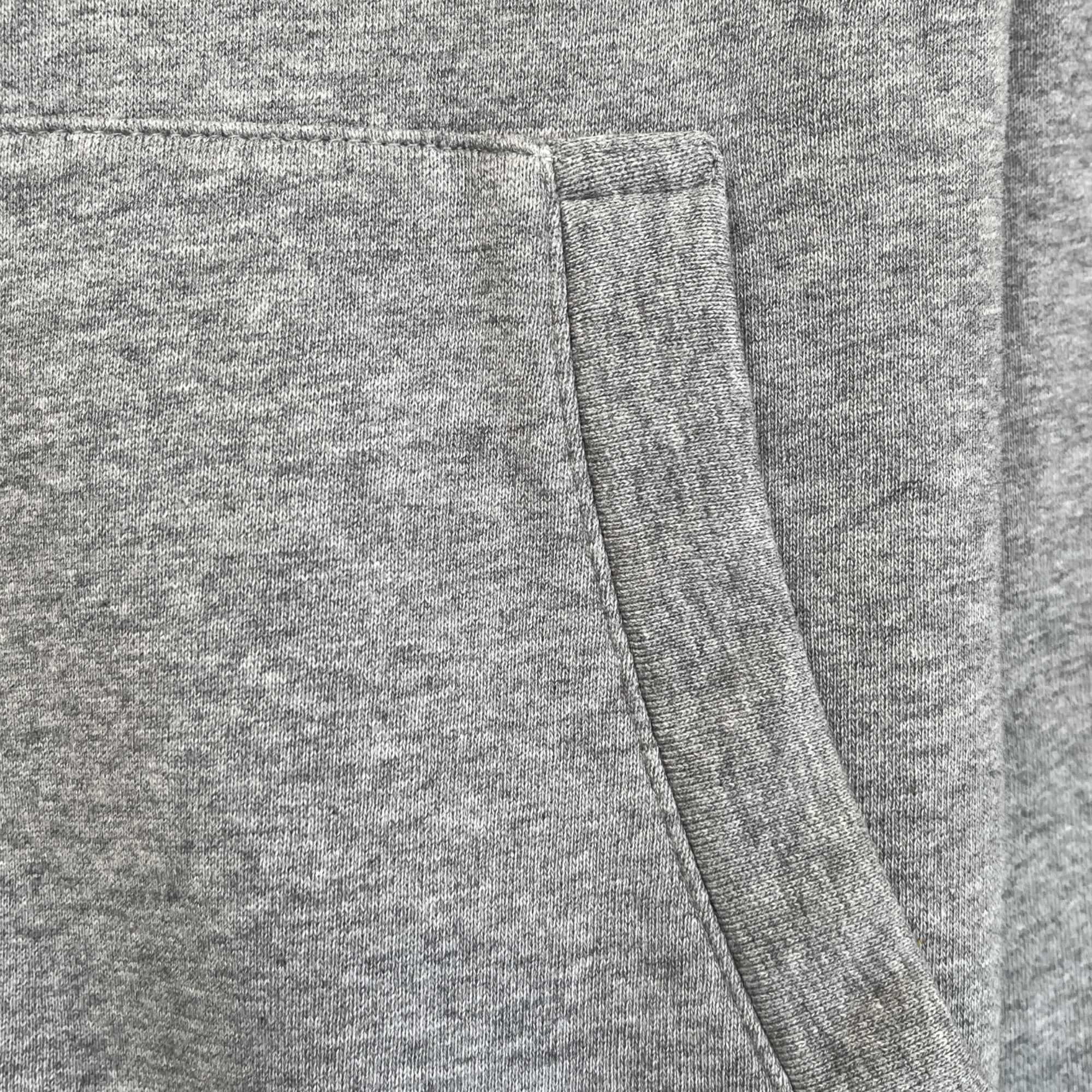 Men's Logo Print Hoodie Grey Size XS