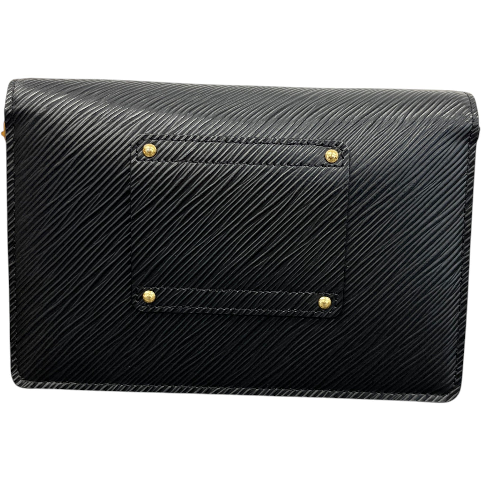 Women's Lv Twist Chain Wallet Bag Black