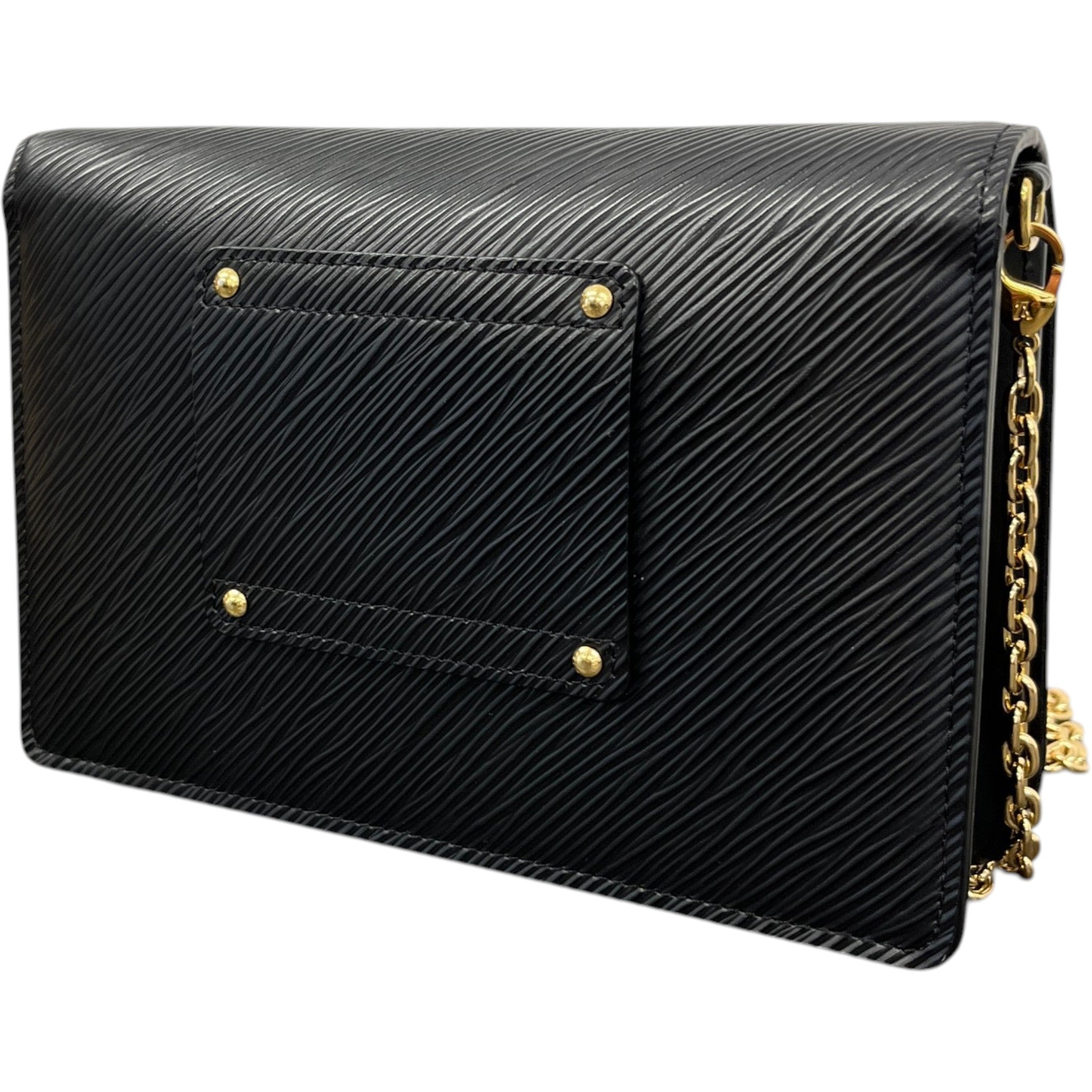 Women's Lv Twist Chain Wallet Bag Black
