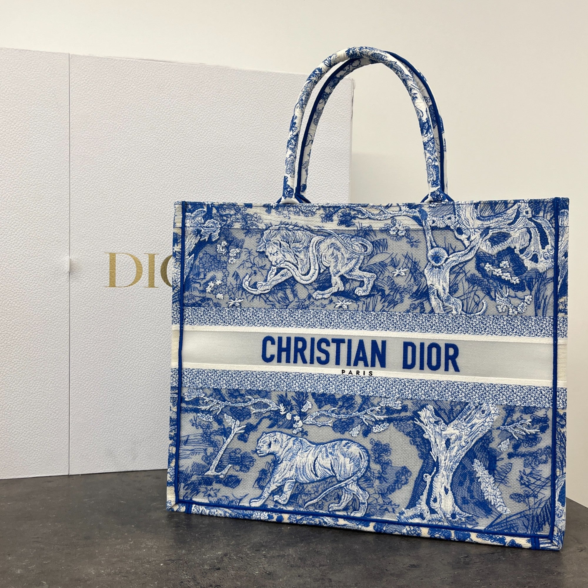 Women's Large Book Tote Bag Blue