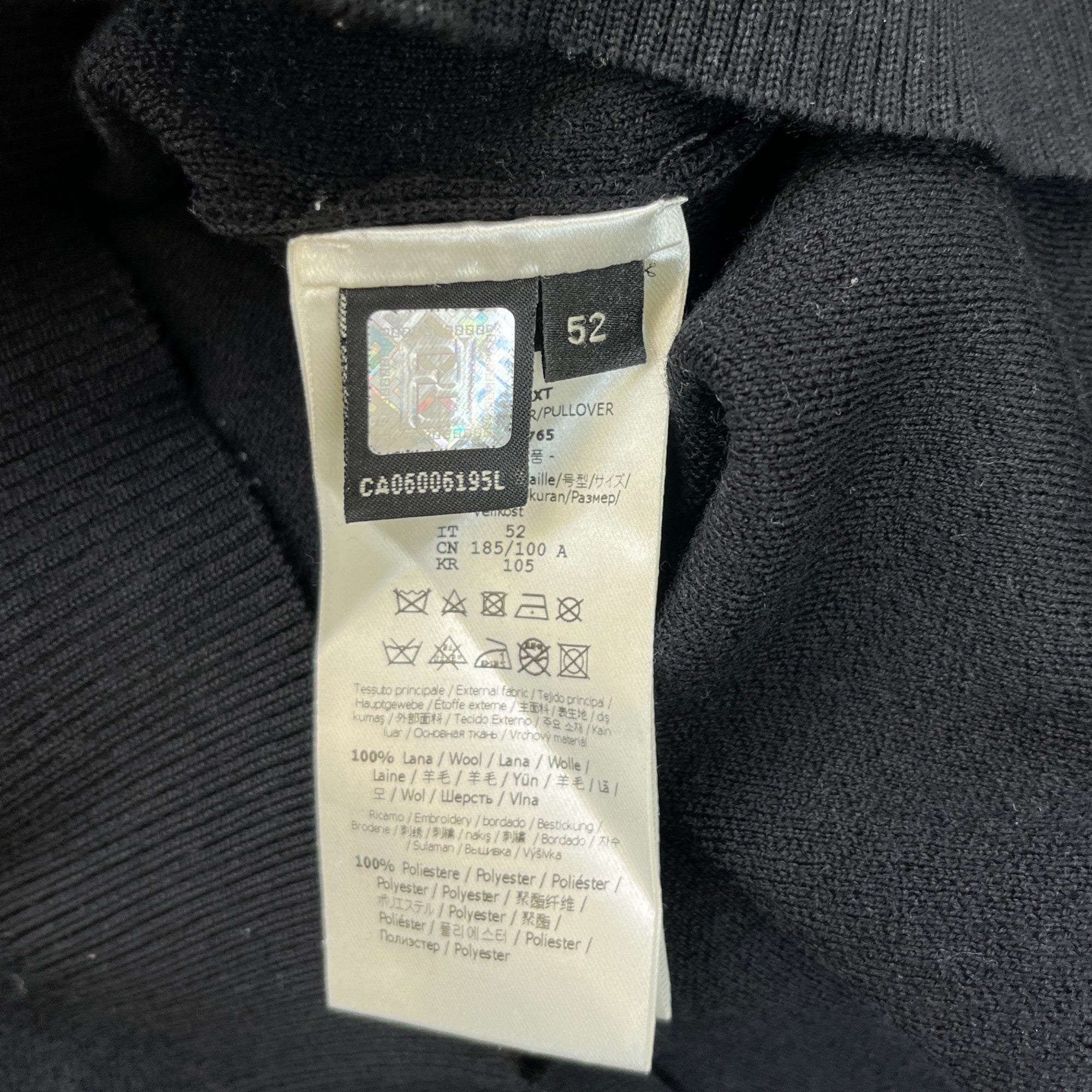 Men's Monster Eyes Embroidered Logo Sweatshirt Black Size IT 52 / UK XL