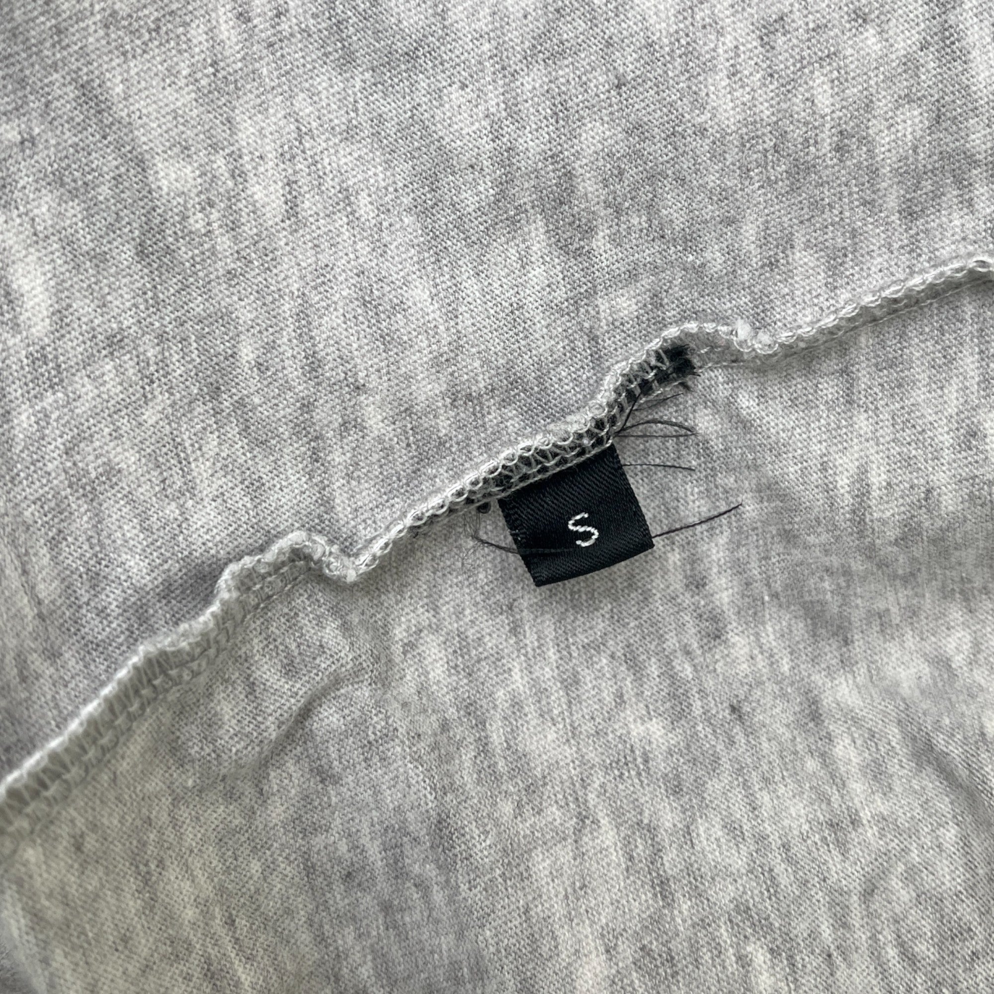 Men's Stripe Logo Print T-Shirt Grey Size S