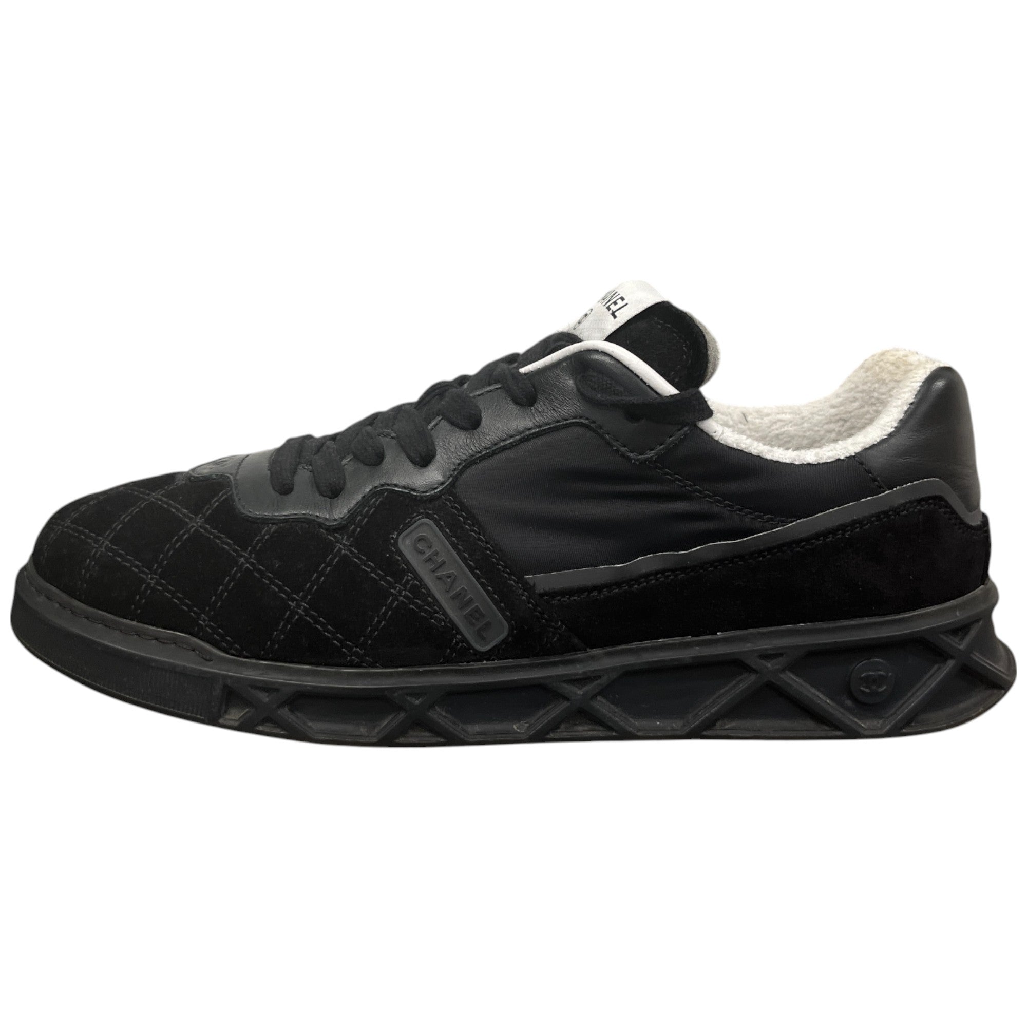 Women's Quilted Low Trainers Black Size EU 39 / UK 6