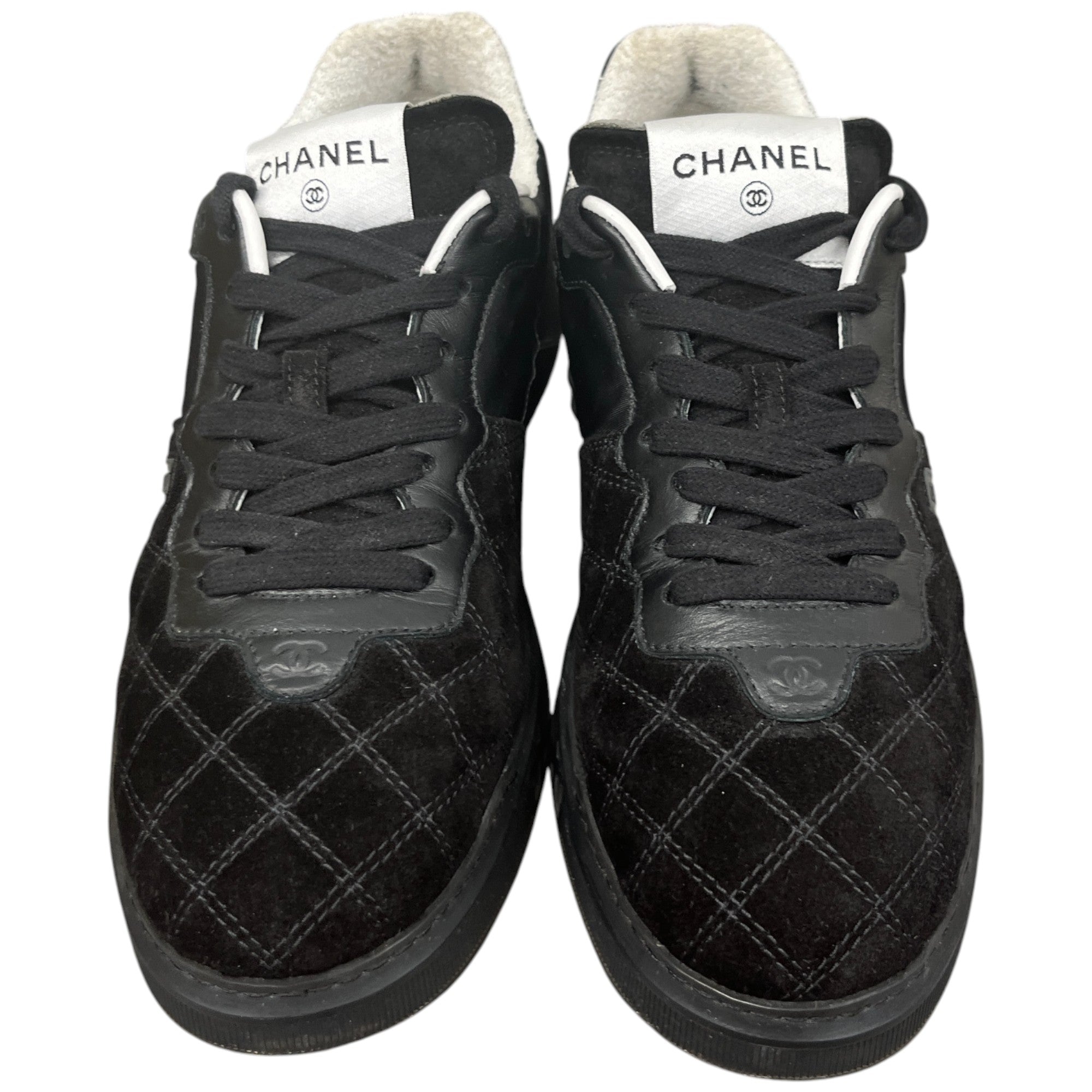 Women's Quilted Low Trainers Black Size EU 39 / UK 6