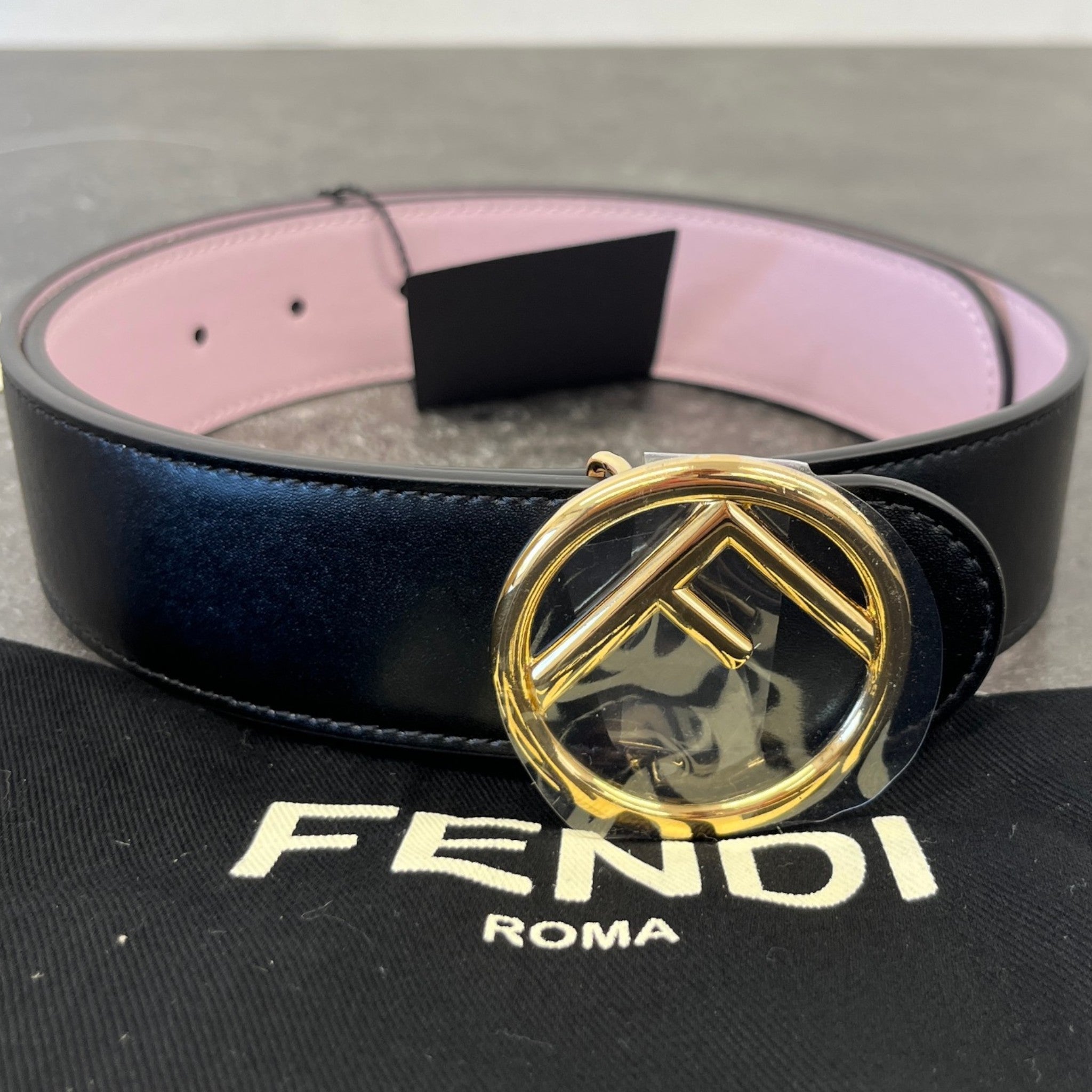 Women's F Is Fendi Belt Black Size 80CM / UK 8
