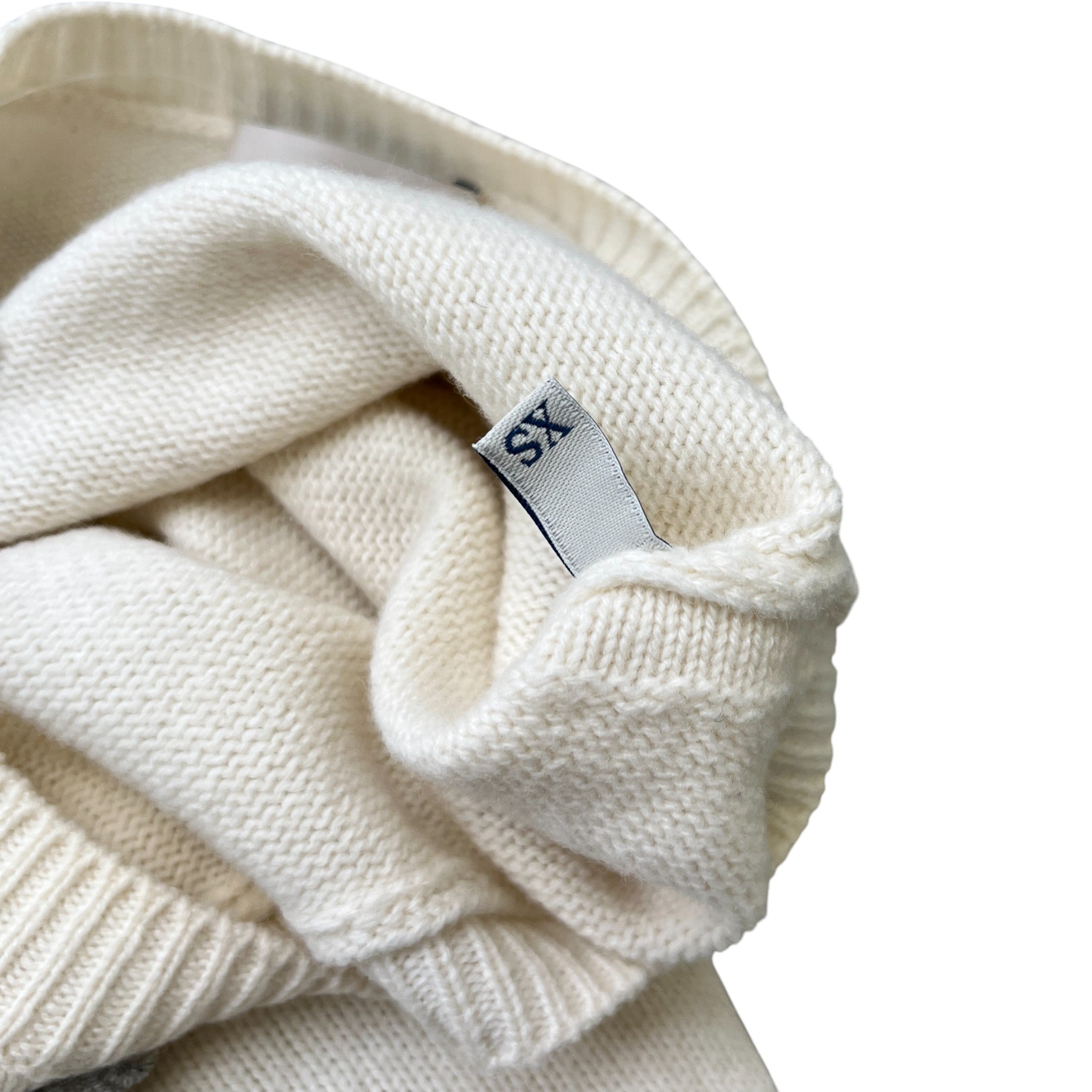 Women's Maglione Tricot Girocollo Jumper Cream Size XS