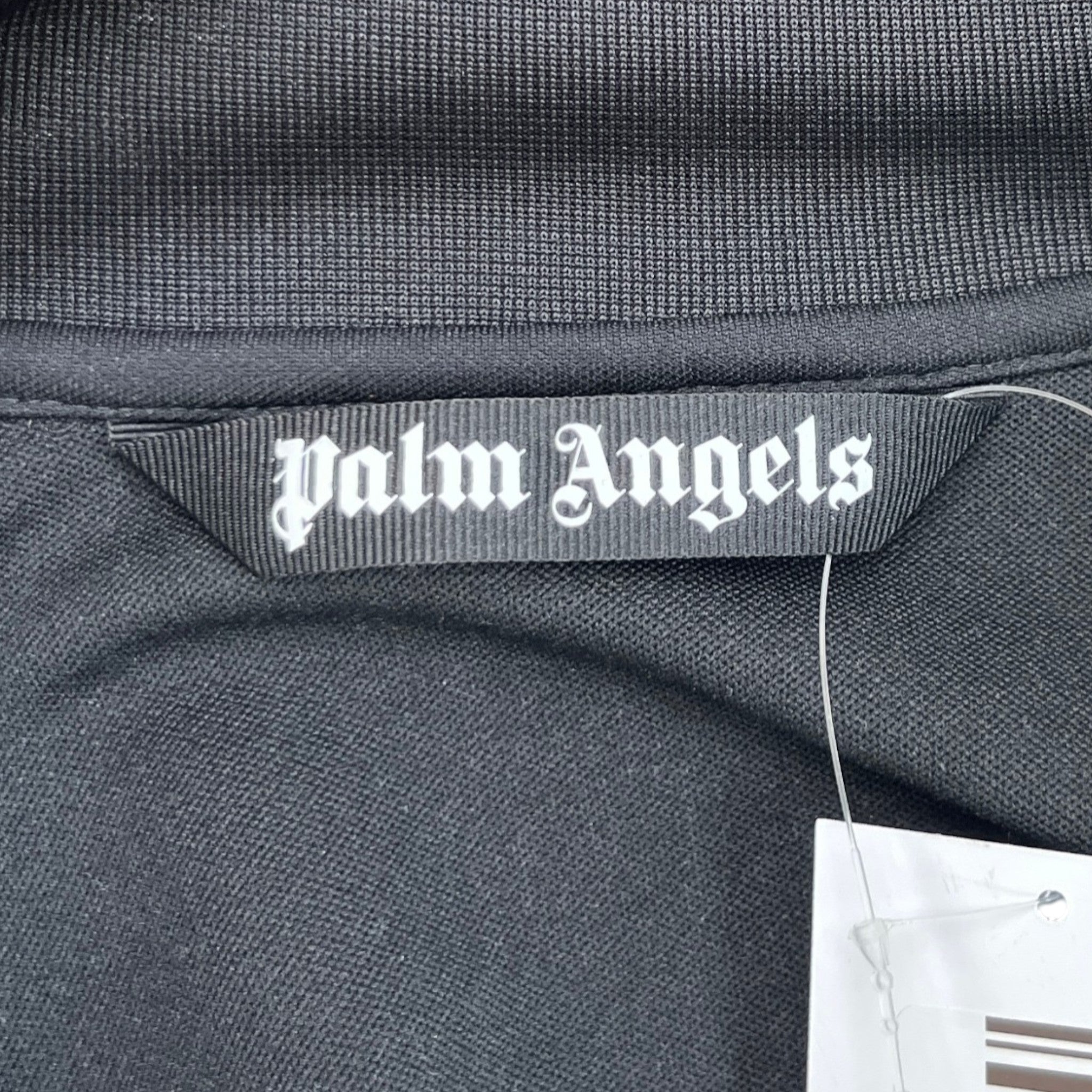 Men's Logo Print Track Jacket Black Size XS