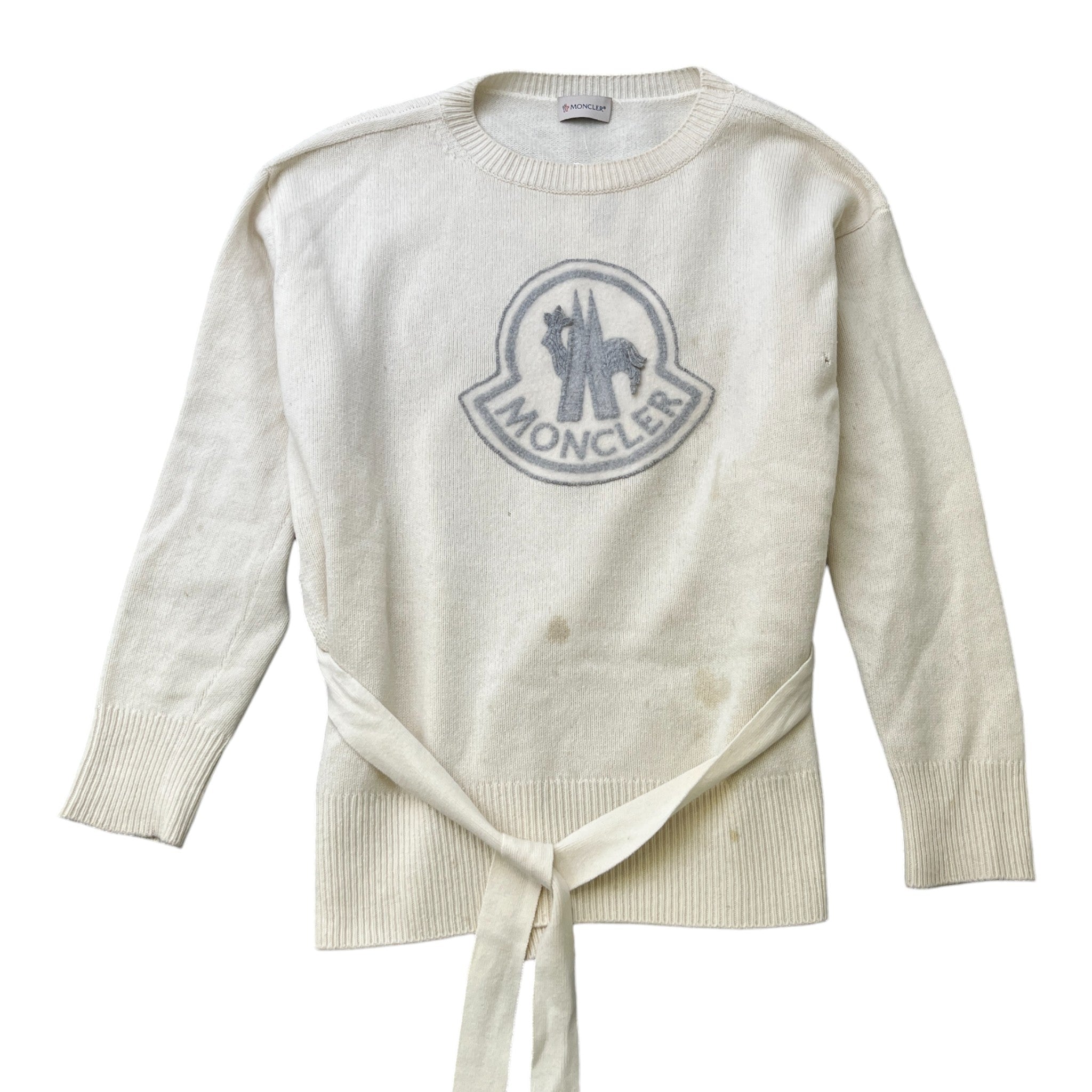 Women's Maglione Tricot Girocollo Jumper Cream Size XS