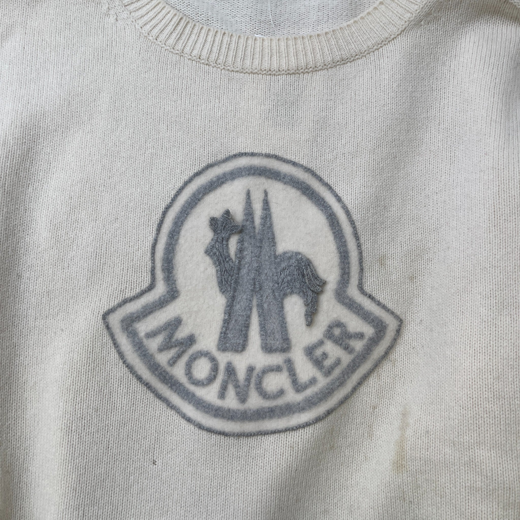 Women's Maglione Tricot Girocollo Jumper Cream Size XS