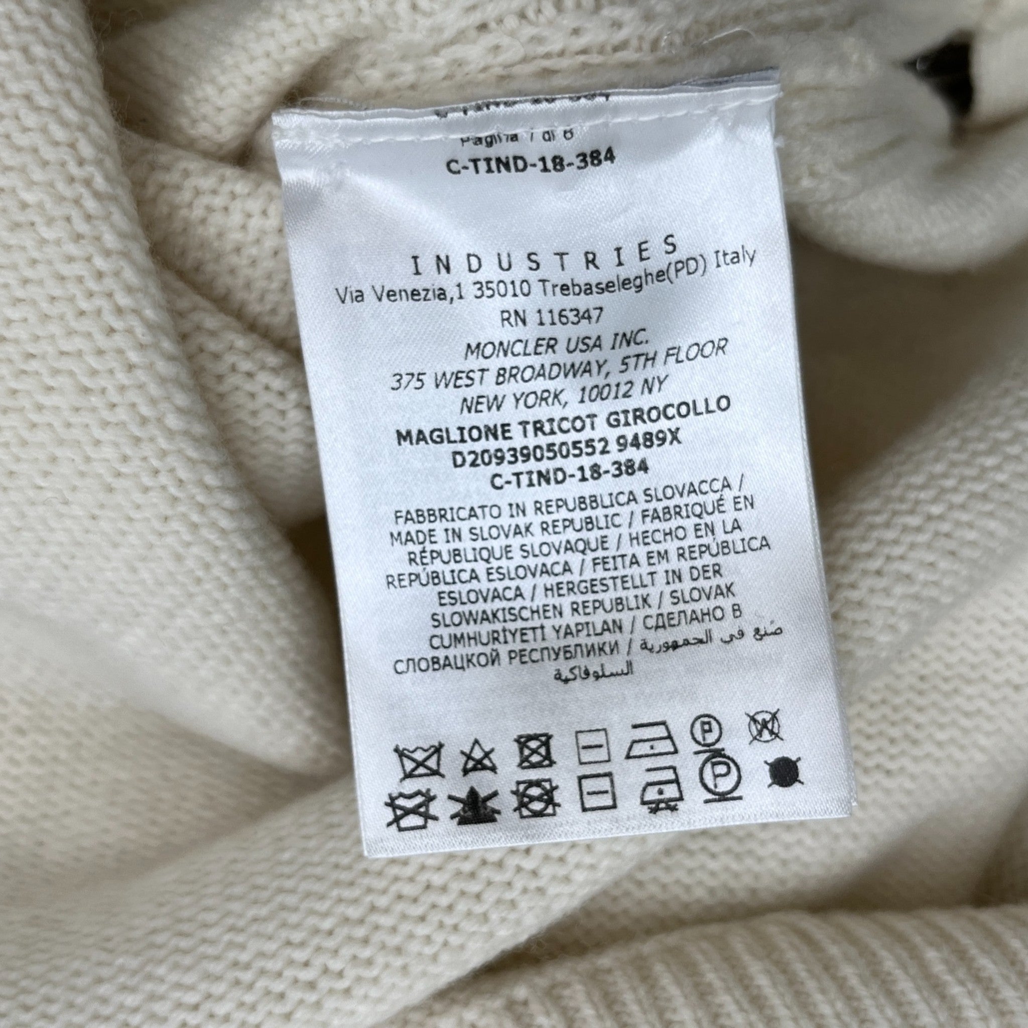 Women's Maglione Tricot Girocollo Jumper Cream Size XS