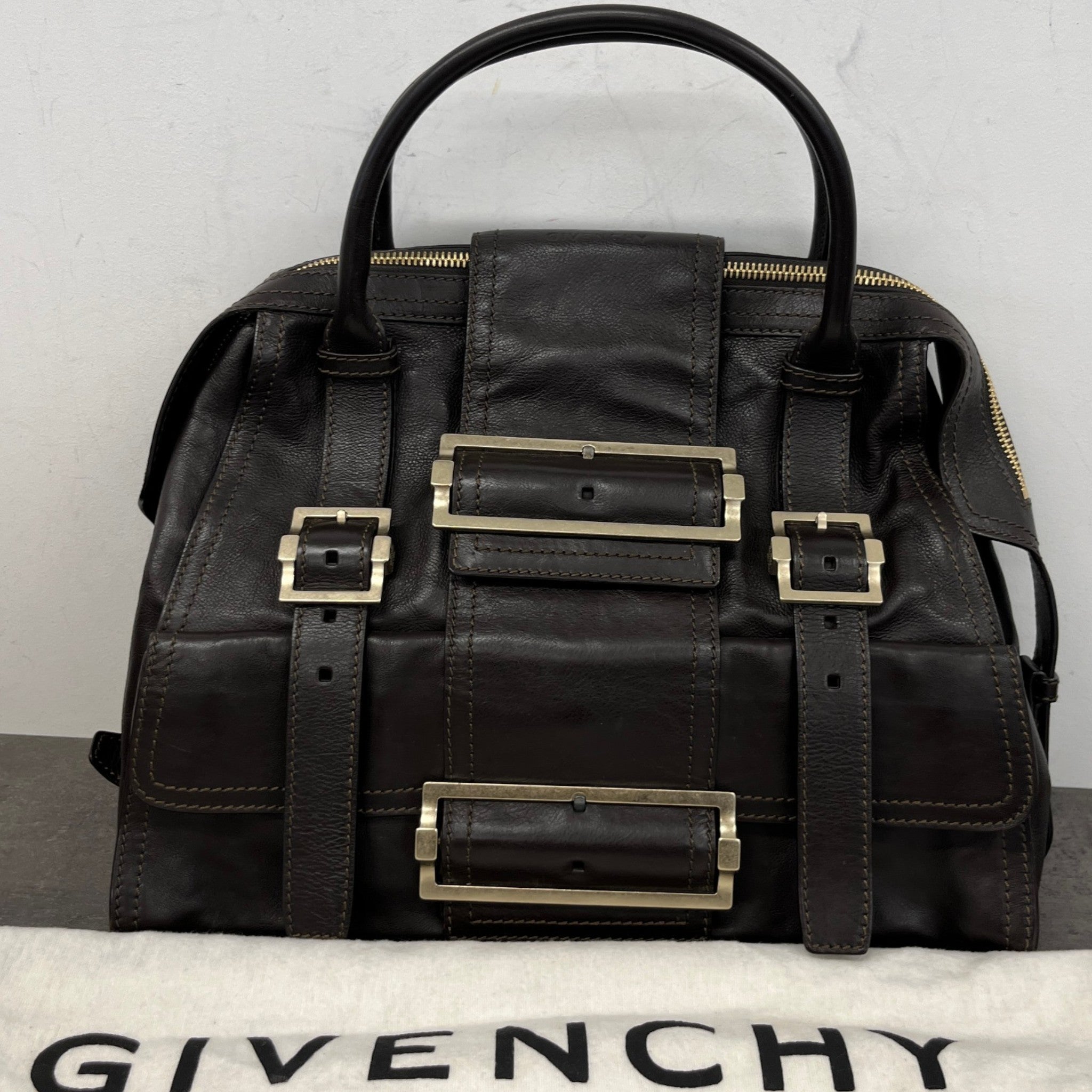 Women's Buckle Detail Handbag Brown