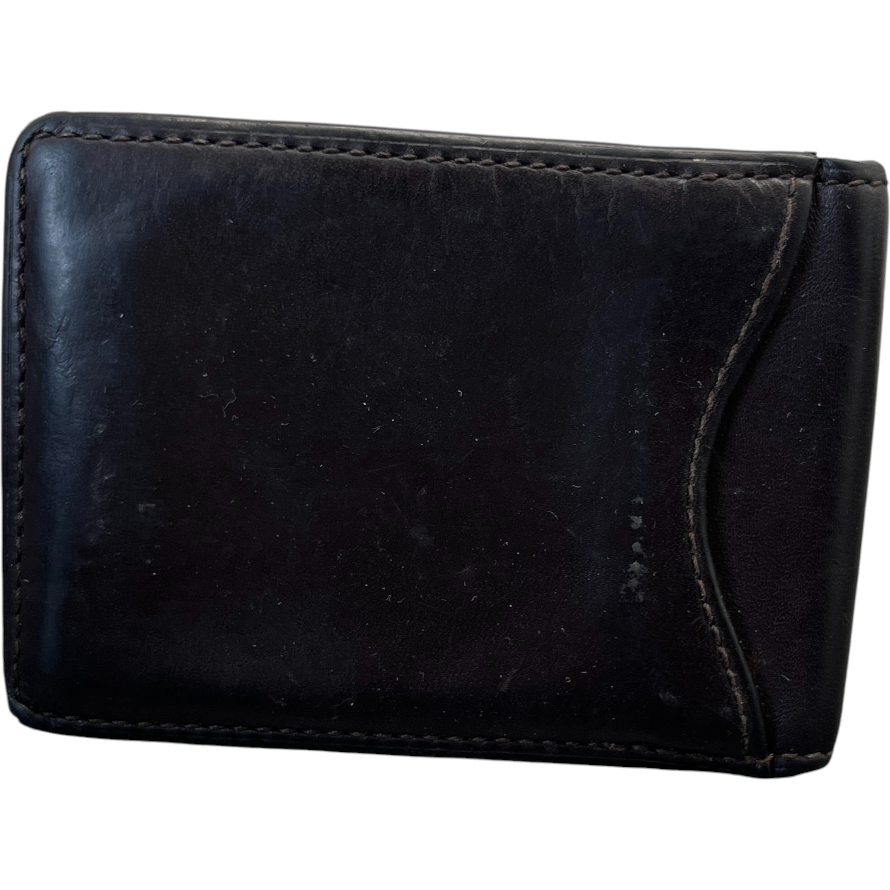 Men's Leather Logo Card Holder Brown