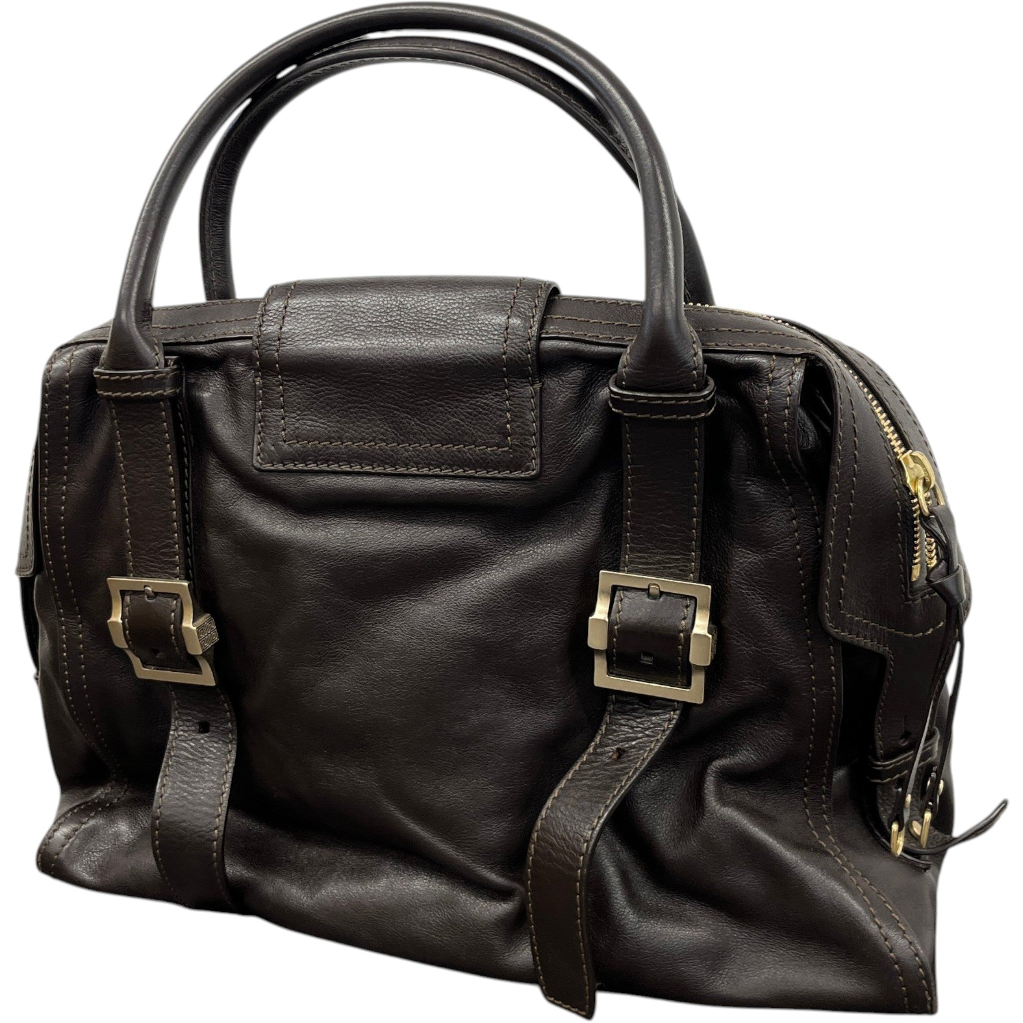 Women's Buckle Detail Handbag Brown