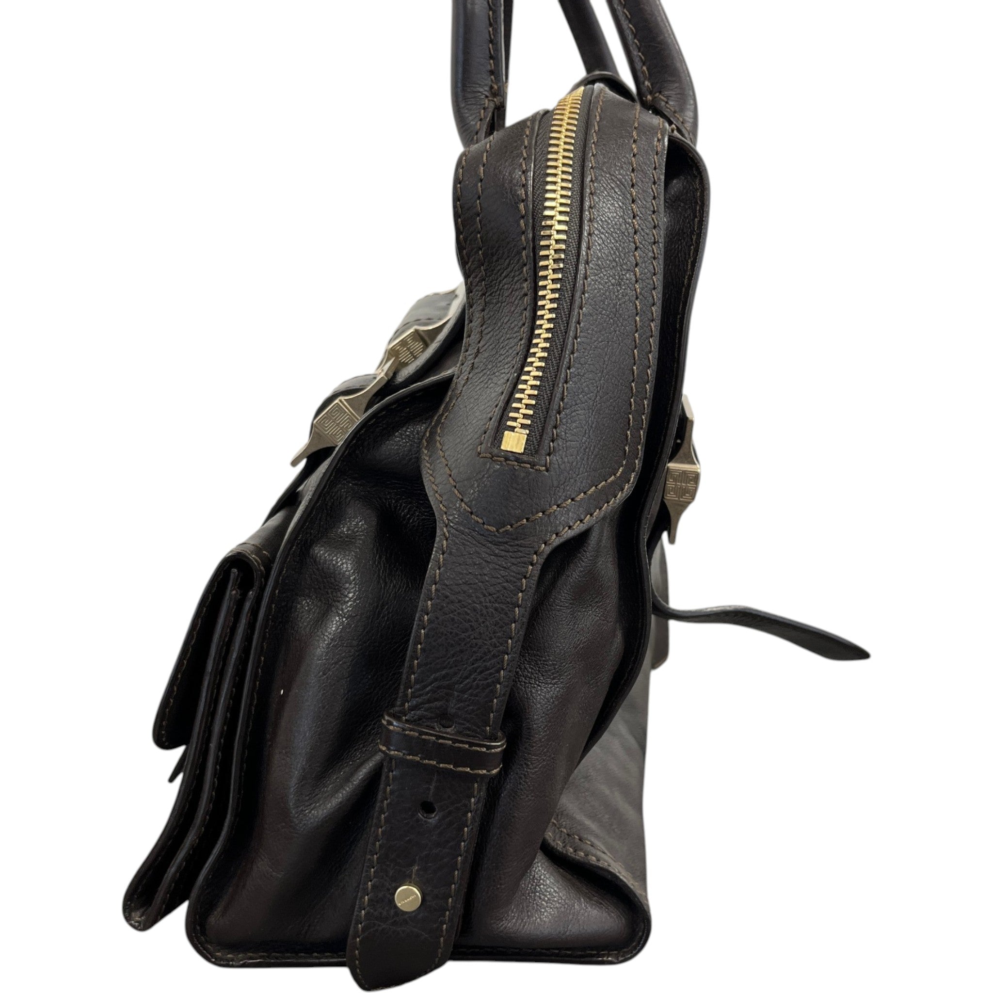 Women's Buckle Detail Handbag Brown